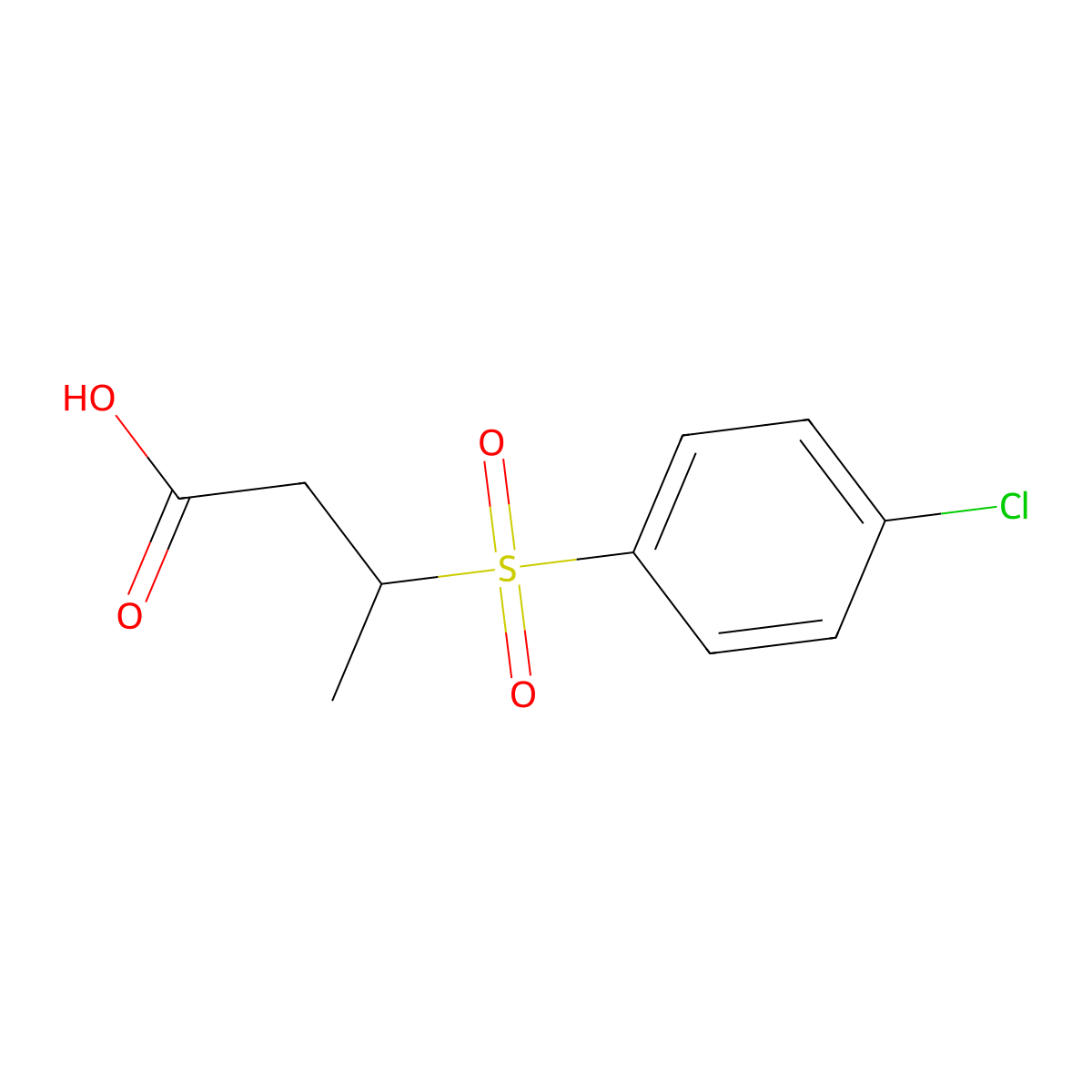 3-(4-Chlorobenzenesulfonyl)butyric acid molecular structure, CAS 175205-43-3