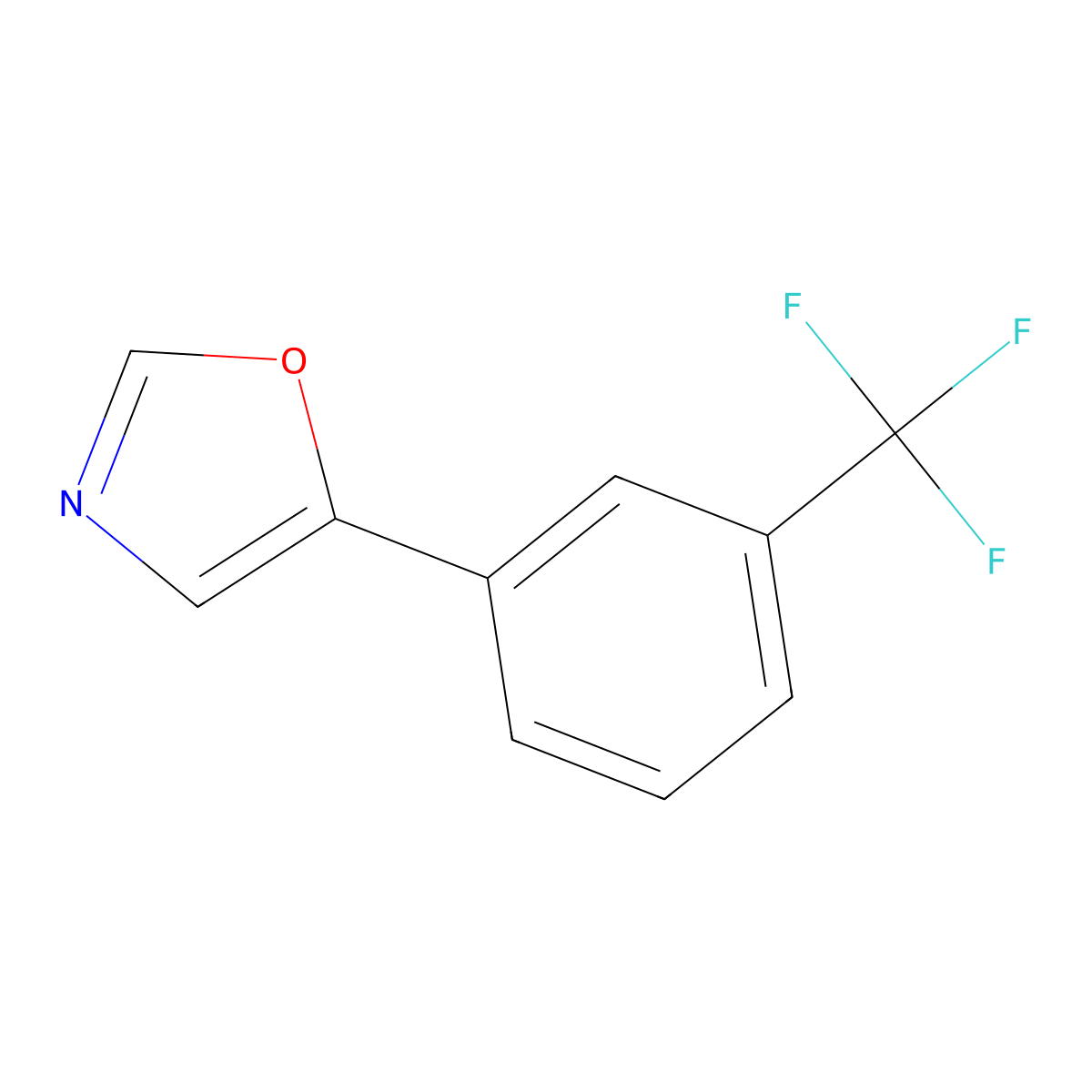 5-(3-(Trifluoromethyl)phenyl)oxazole molecular structure, CAS 175205-48-8