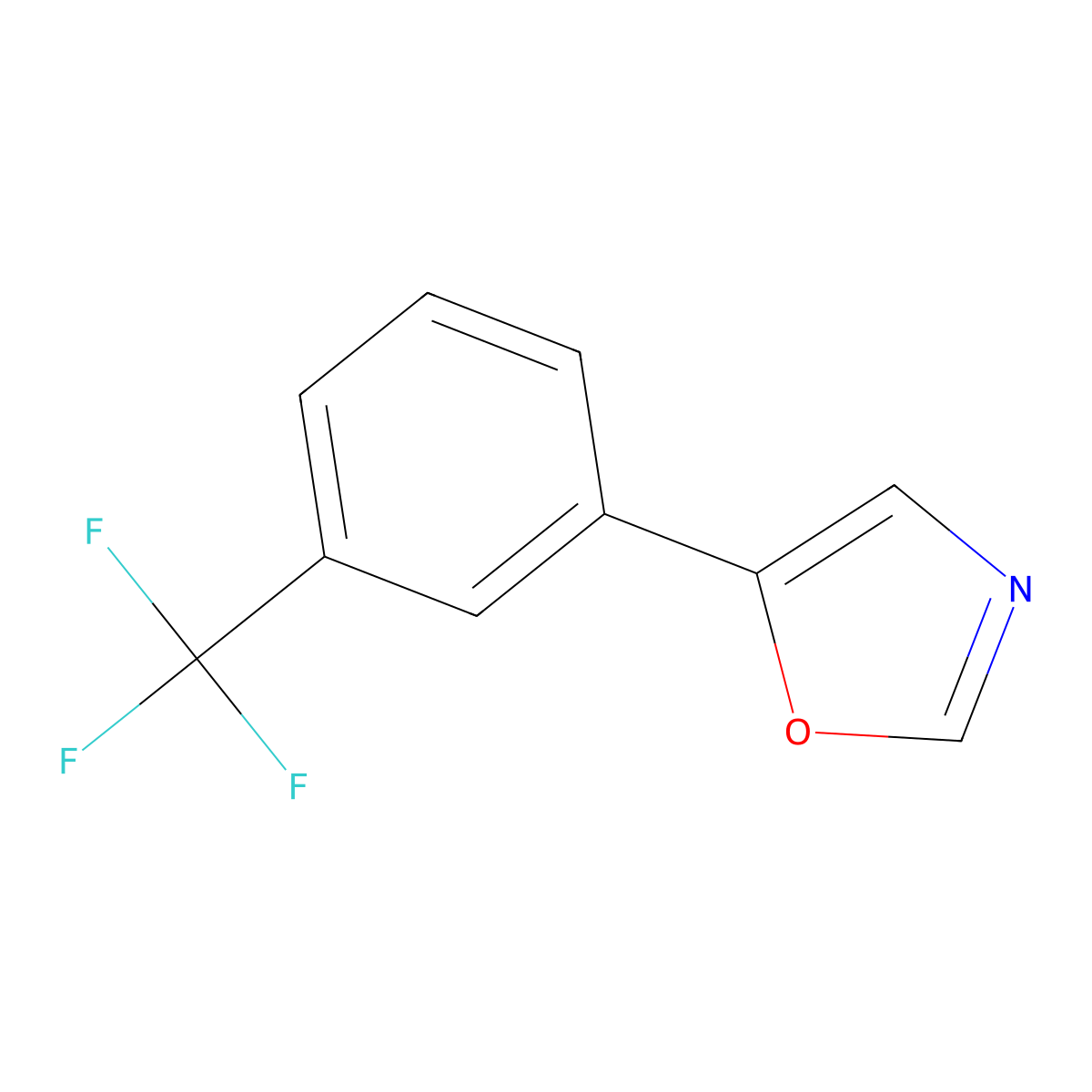 5-(3-(Trifluoromethyl)phenyl)oxazole molecular structure, CAS 175205-48-8