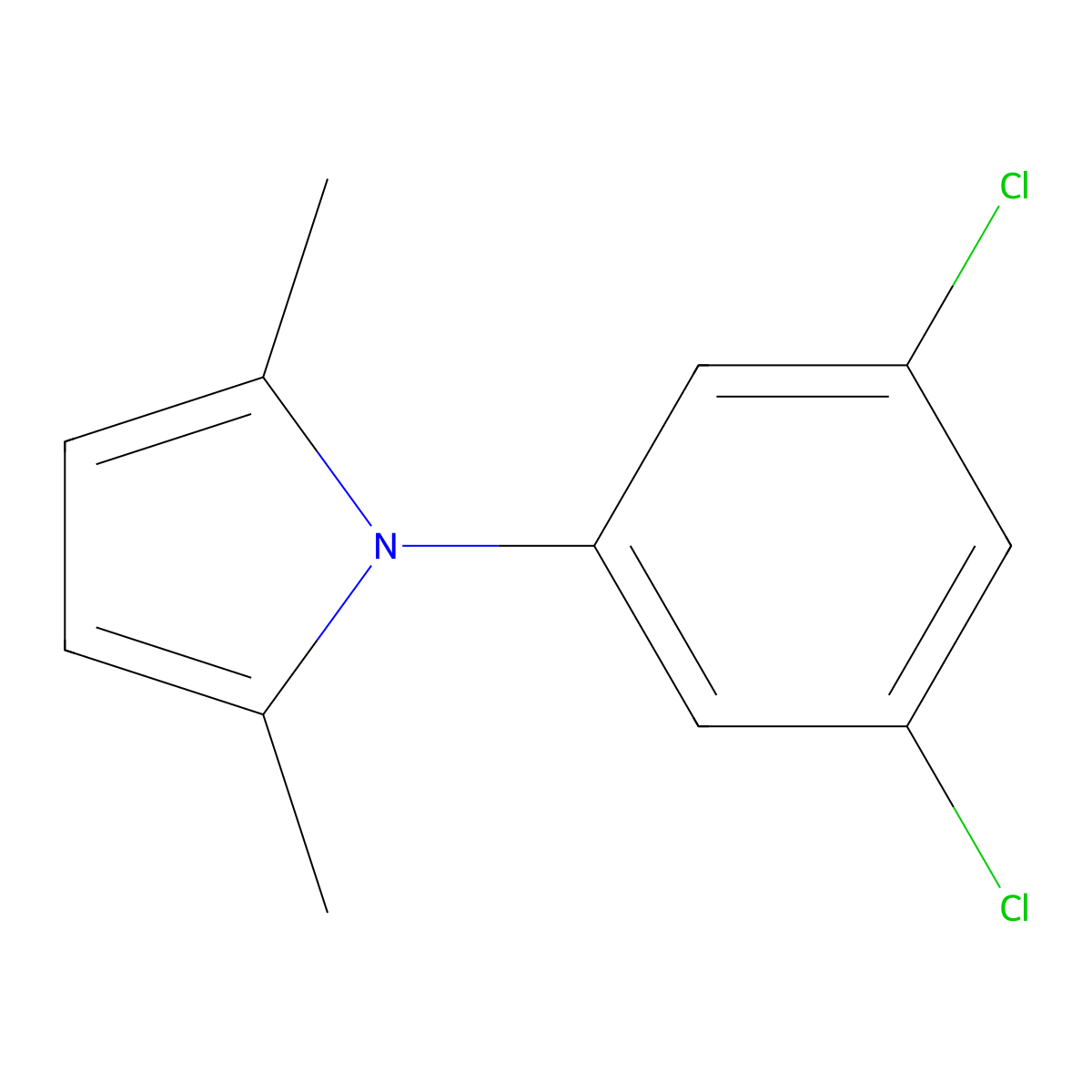 1-(3,5-Dichlorophenyl)-2,5-dimethyl-1H-pyrrole molecular structure, CAS 175205-50-2