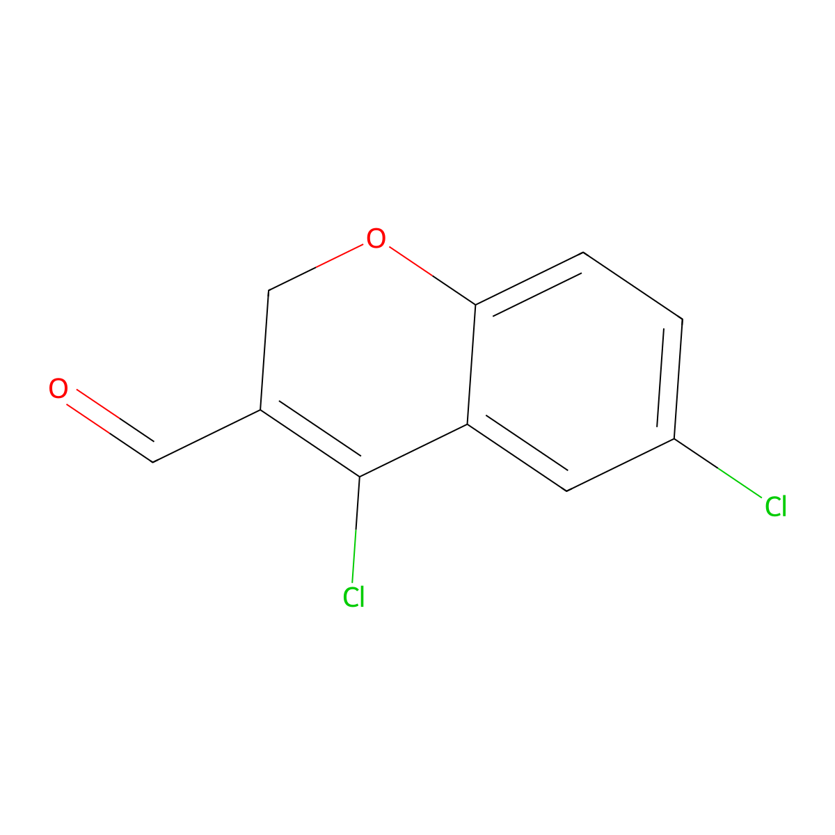 4,6-dichloro-2H-chromene-3-carbaldehyde molecular structure, CAS 175205-58-0
