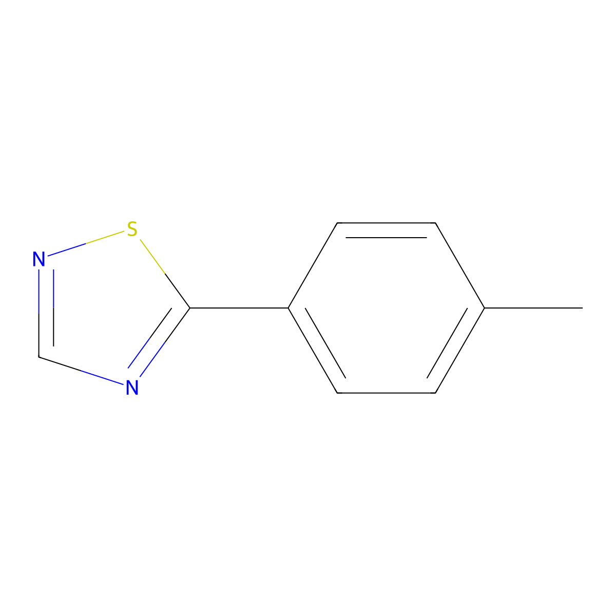 5-(4-Methylphenyl)-1,2,4-thiadiazole molecular structure, CAS 175205-59-1