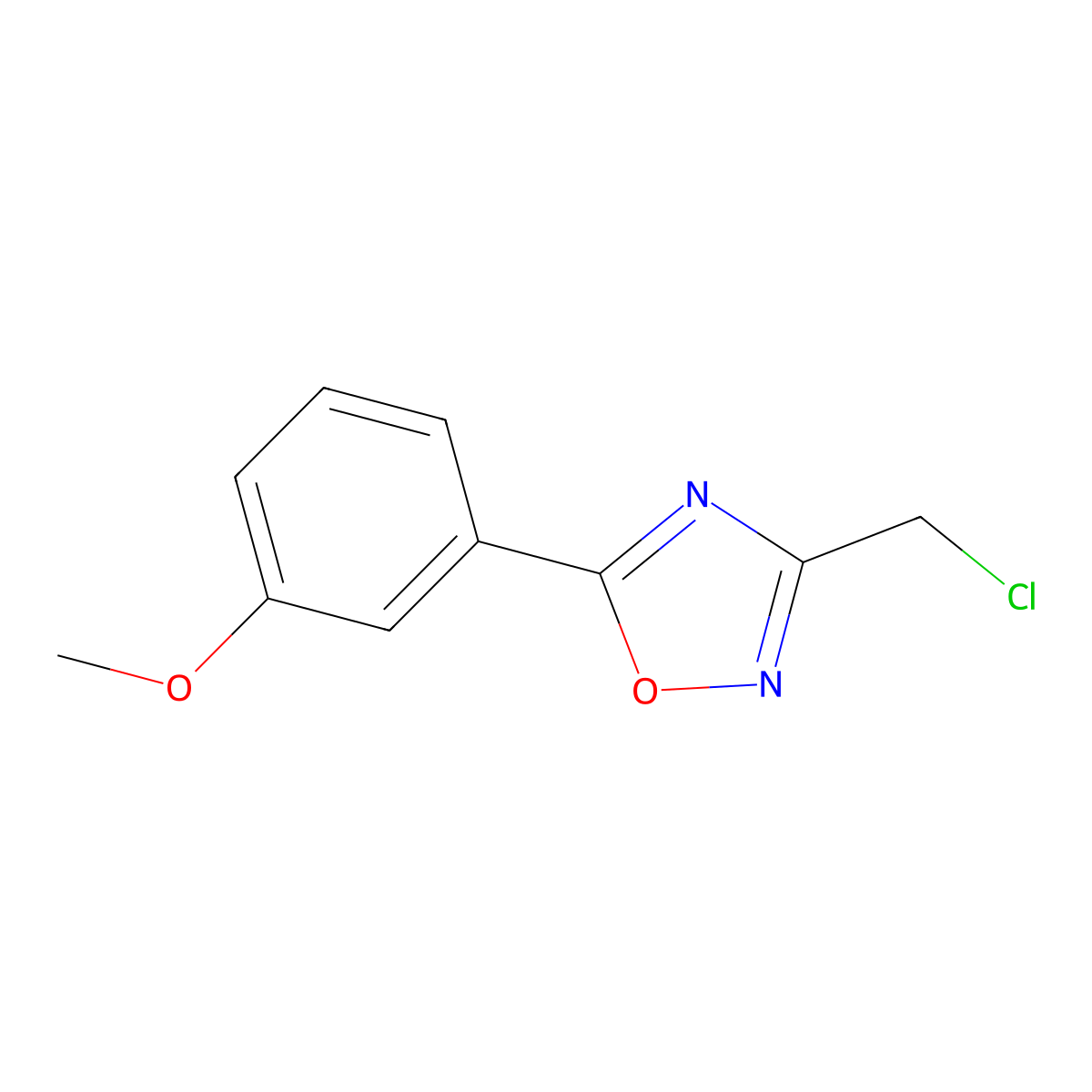 3-(Chloromethyl)-5-(3-methoxyphenyl)-1,2,4-oxadiazole molecular structure, CAS 175205-62-6