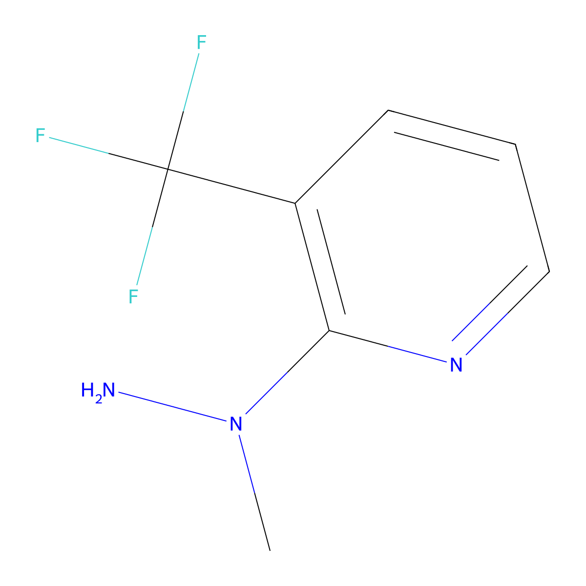 2-(1-Methylhydrazinyl)-3-(trifluoromethyl)pyridine molecular structure, CAS 175205-68-2