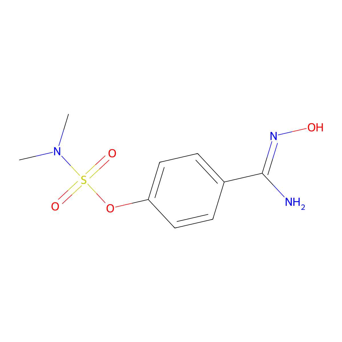 [4-(N'-hydroxycarbamimidoyl)phenyl] N,N-dimethylsulfamate molecular structure, CAS 175205-69-3