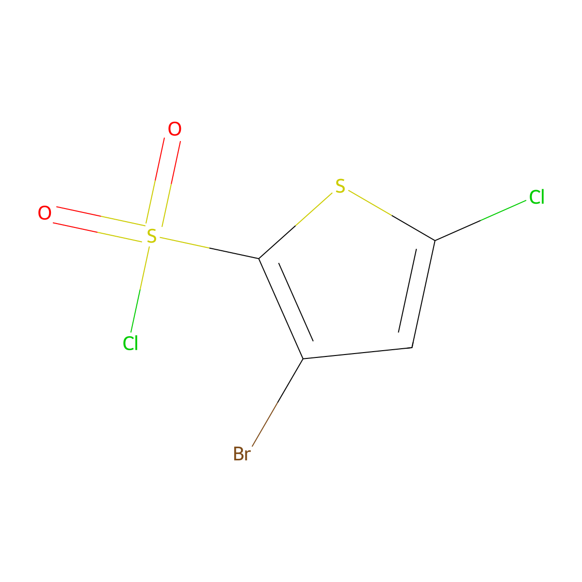 3-Bromo-5-chlorothiophene-2-sulfonyl chloride molecular structure, CAS 175205-72-8