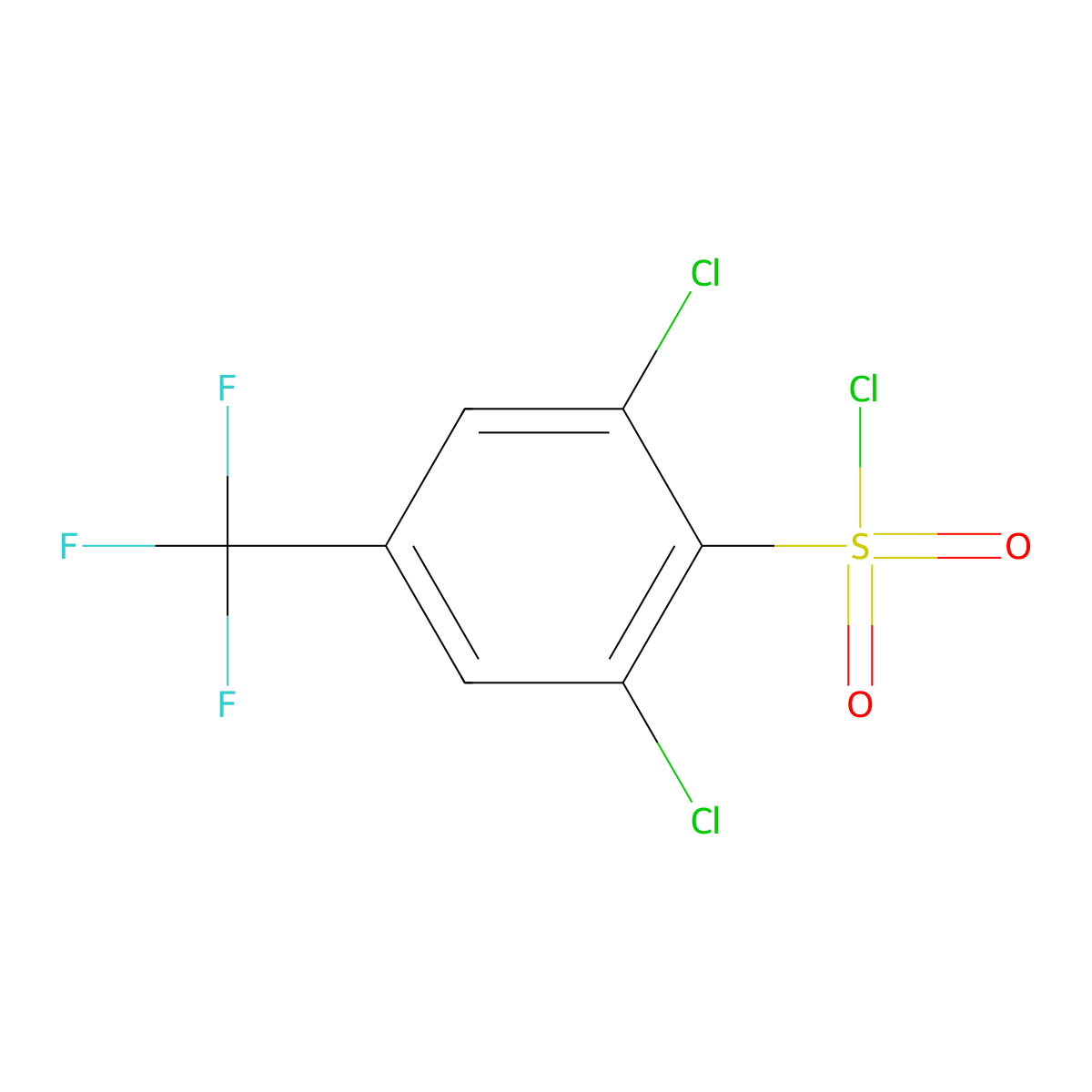 2,6-Dichloro-4-(trifluoromethyl)benzenesulfonyl chloride molecular structure, CAS 175205-76-2