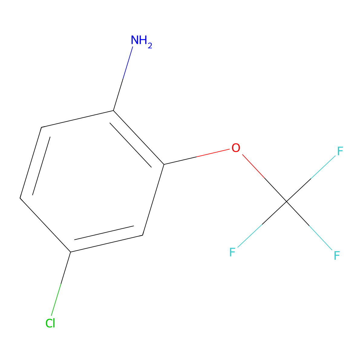 4-Chloro-2-(trifluoromethoxy)aniline molecular structure, CAS 175205-77-3