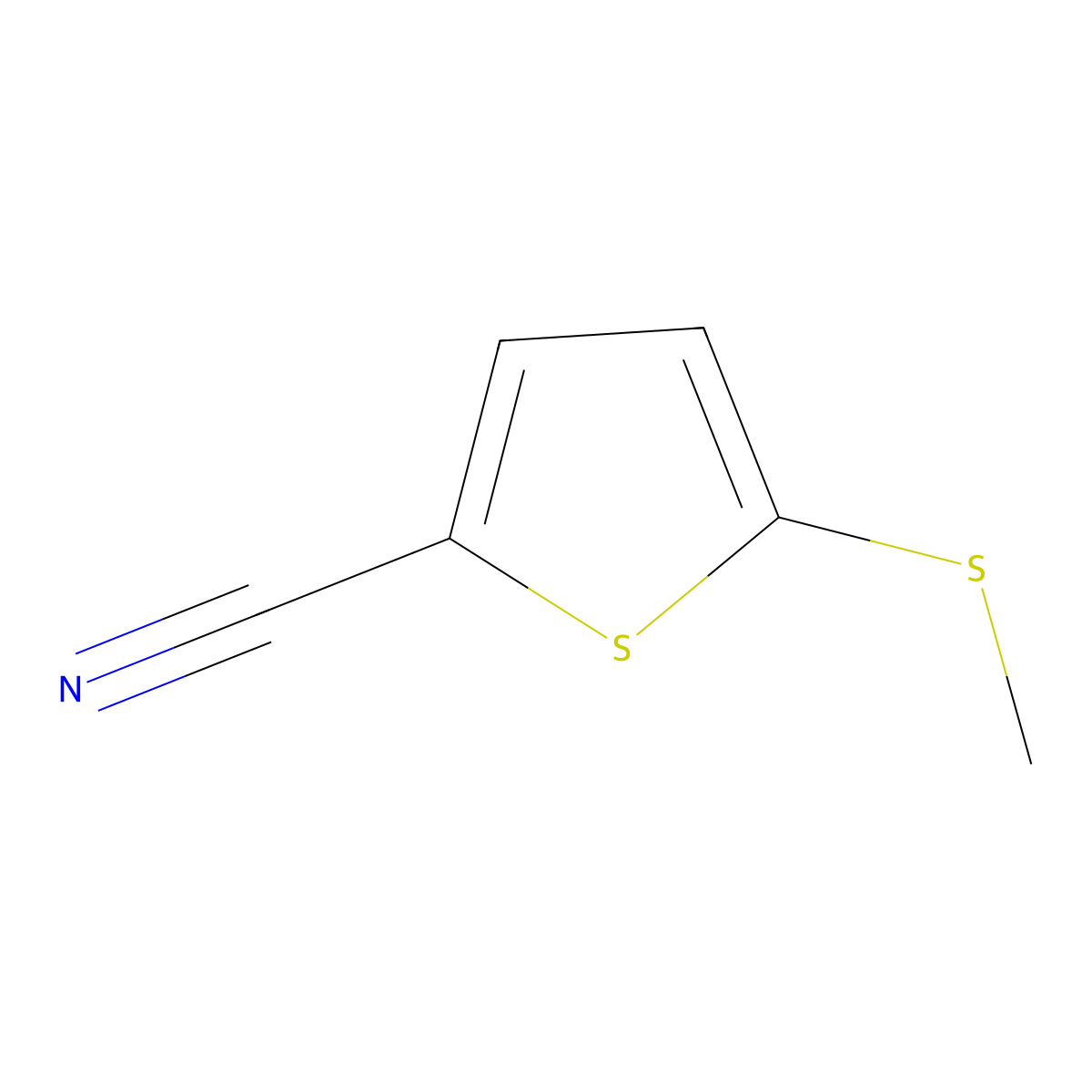 5-(Methylthio)thiophene-2-carbonitrile molecular structure, CAS 175205-78-4
