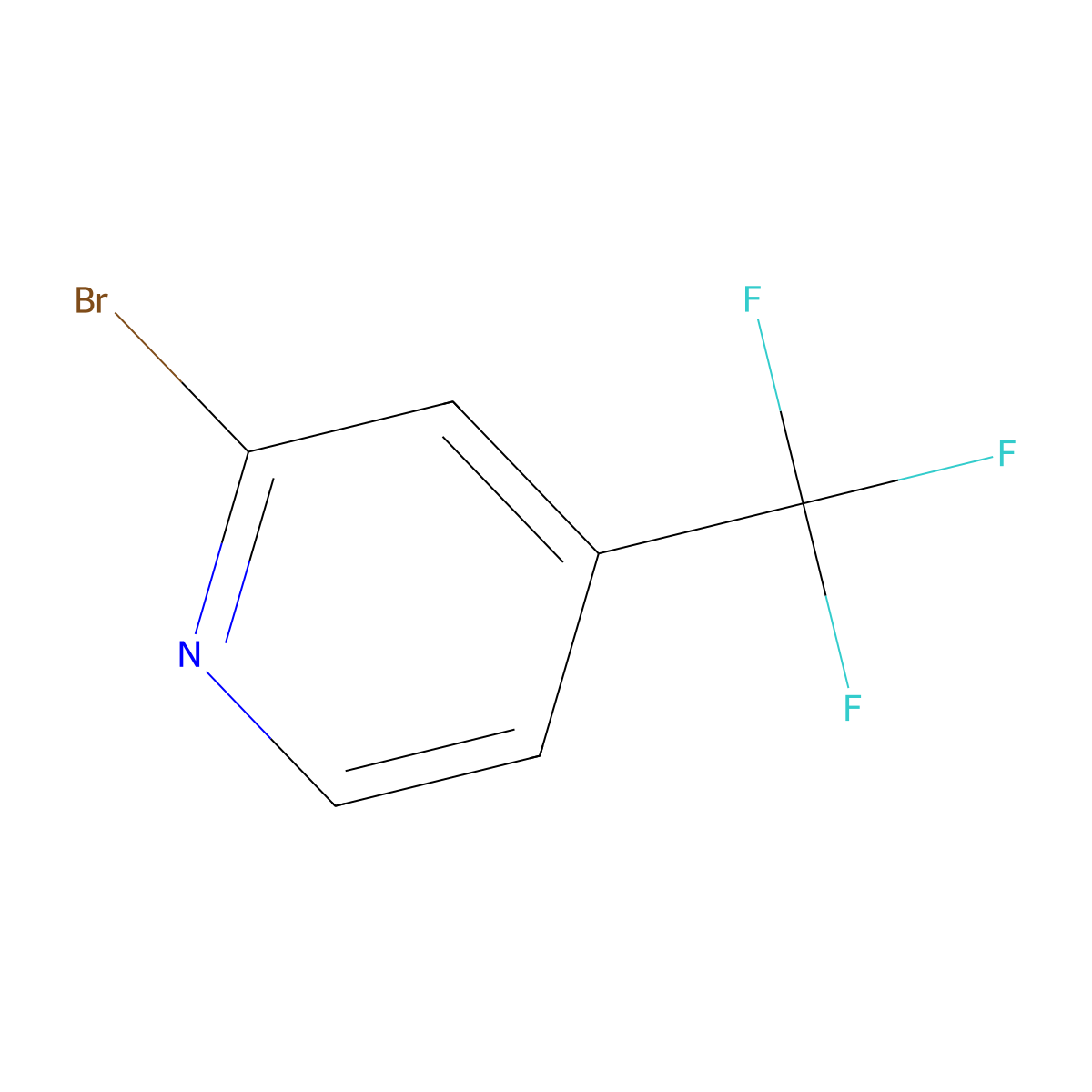 2-Bromo-4-(trifluoromethyl)pyridine molecular structure, CAS 175205-81-9