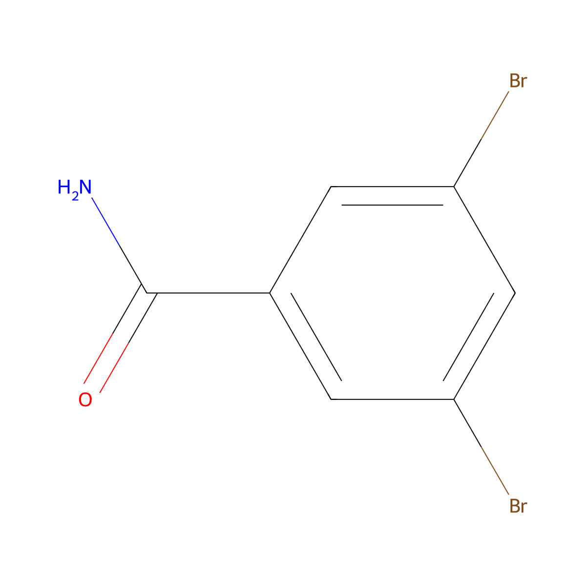 3,5-Dibromobenzamide molecular structure, CAS 175205-85-3