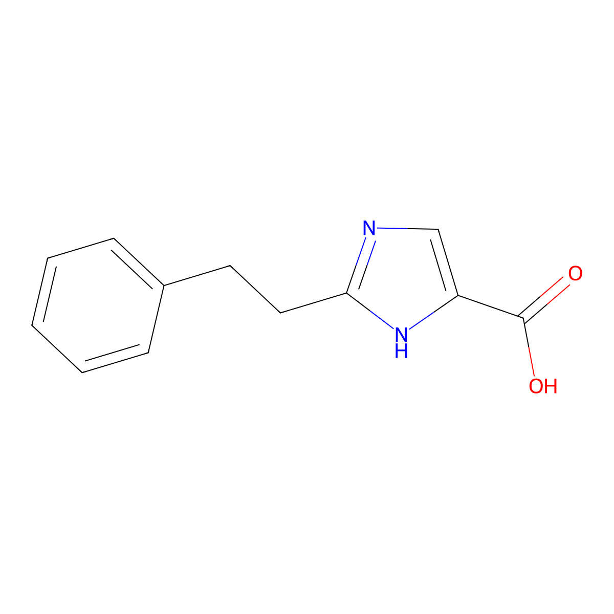 2-(2-Phenylethyl)-1H-imidazole-4-carboxylic acid molecular structure, CAS 175210-33-0