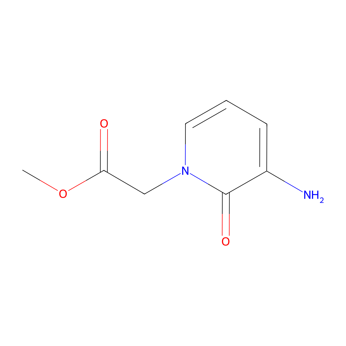 Methyl (3-amino-2-oxopyridin-1(2H)-yl)acetate molecular structure, CAS 175210-67-0