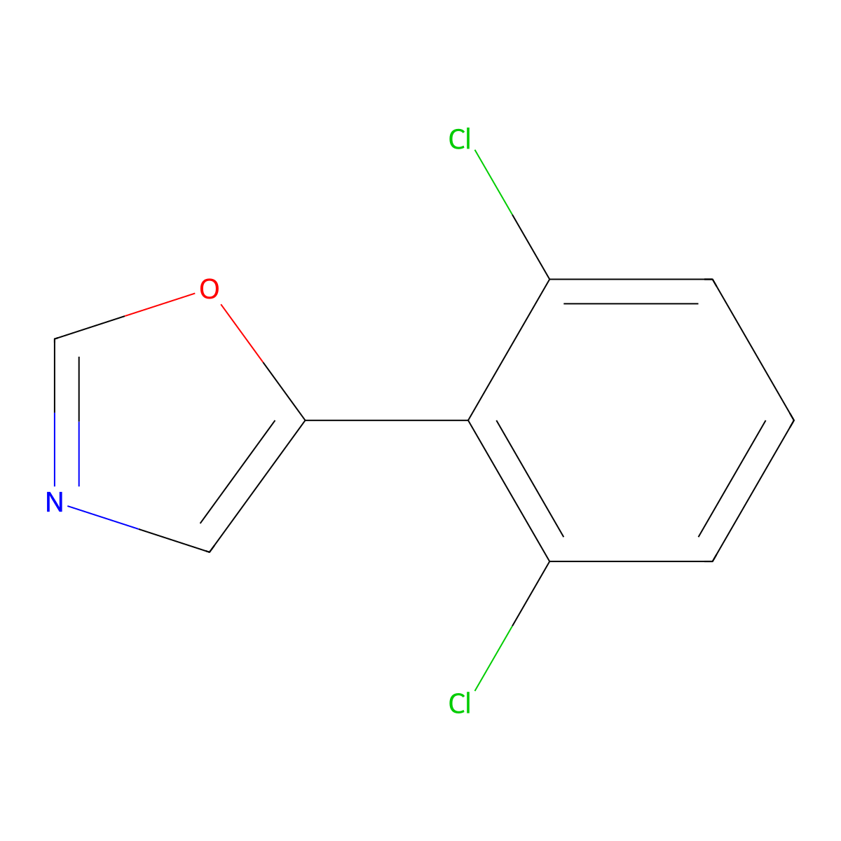 5-(2,6-Dichlorophenyl)oxazole molecular structure, CAS 175211-71-9