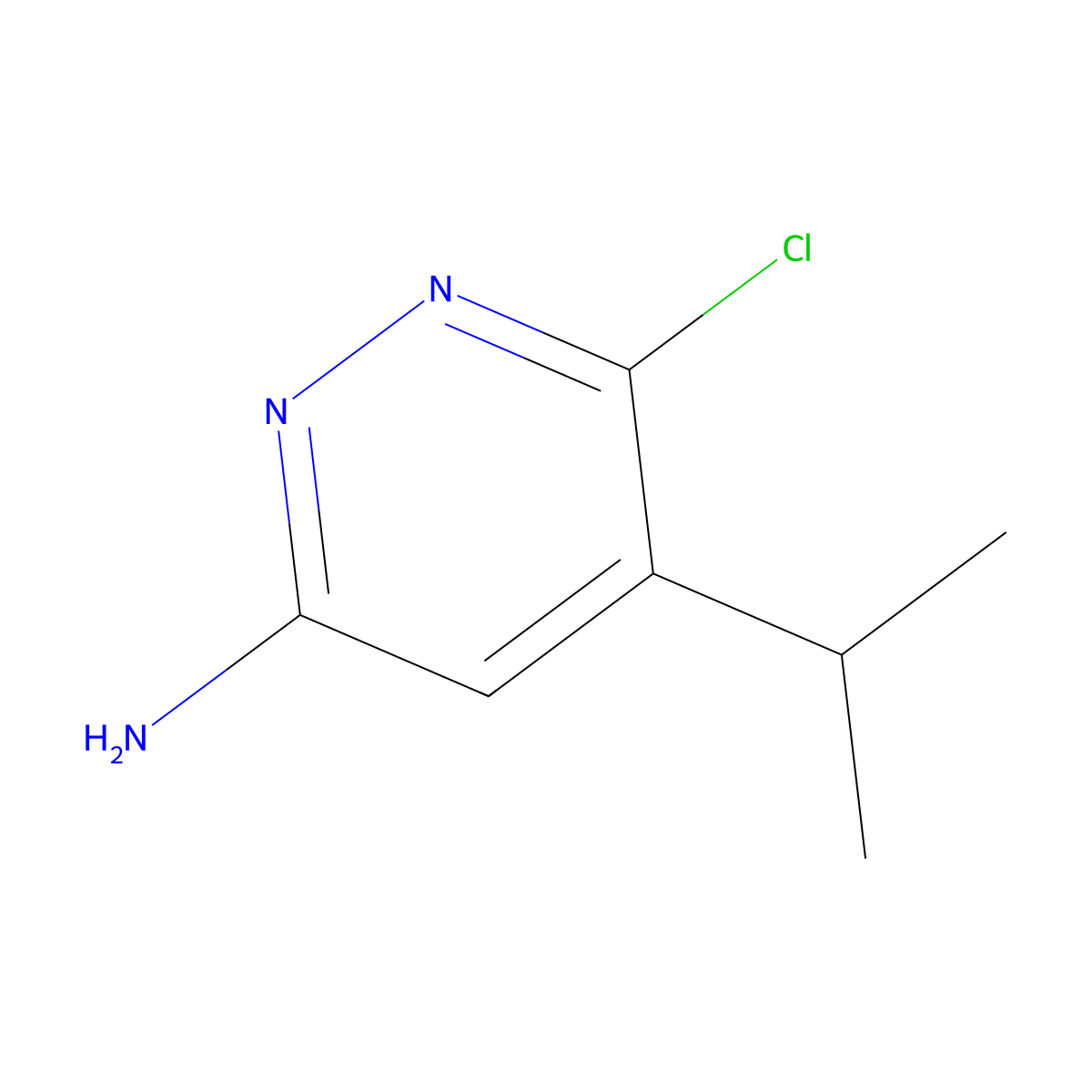 6-Chloro-5-(propan-2-YL)pyridazin-3-amine molecular structure, CAS 175215-11-9