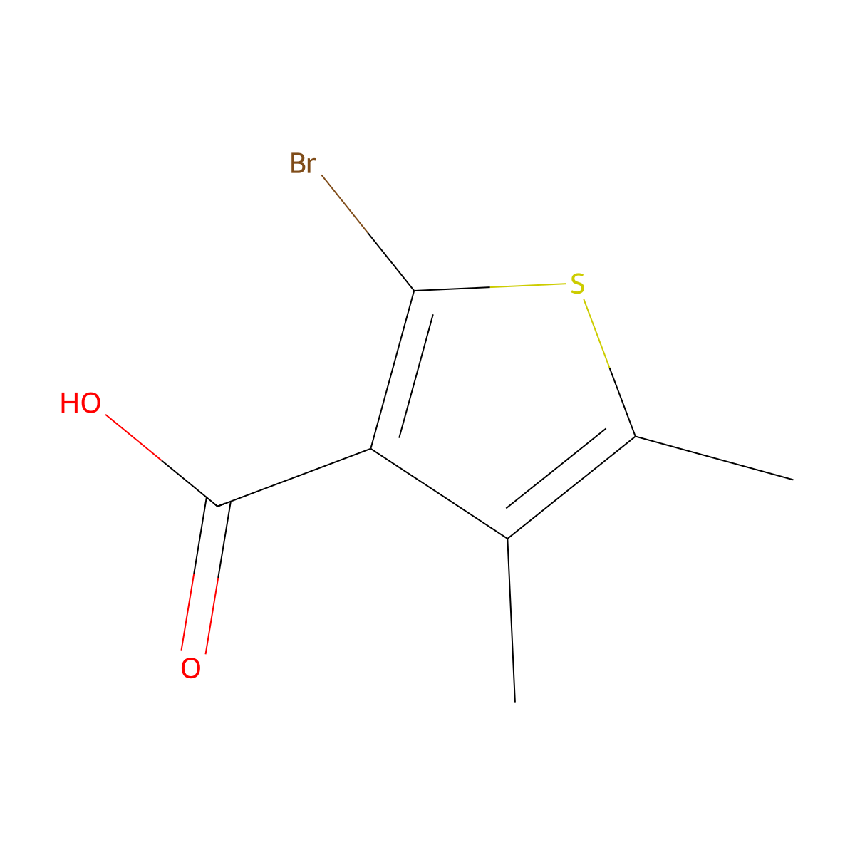 2-Bromo-4,5-dimethylthiophene-3-carboxylic acid molecular structure, CAS 175217-22-8