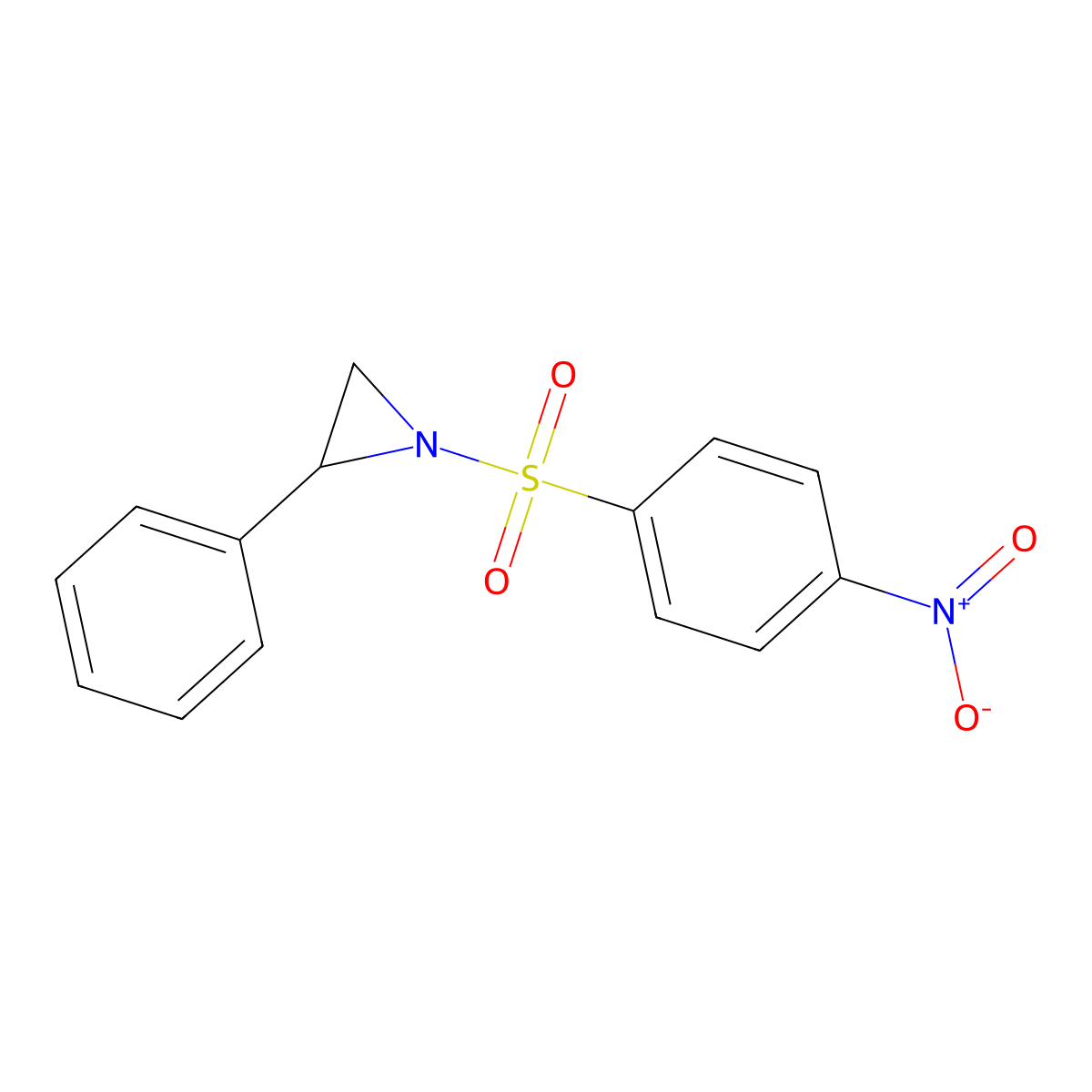 1-(4-Nitrobenzenesulfonyl)-2-phenylaziridine molecular structure, CAS 175222-83-0