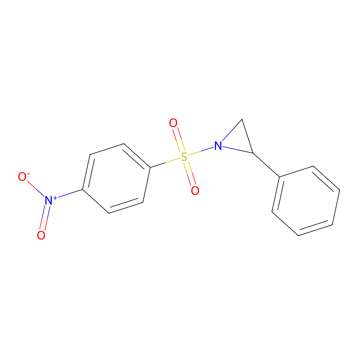 1-(4-Nitrobenzenesulfonyl)-2-phenylaziridine molecular structure, CAS 175222-83-0