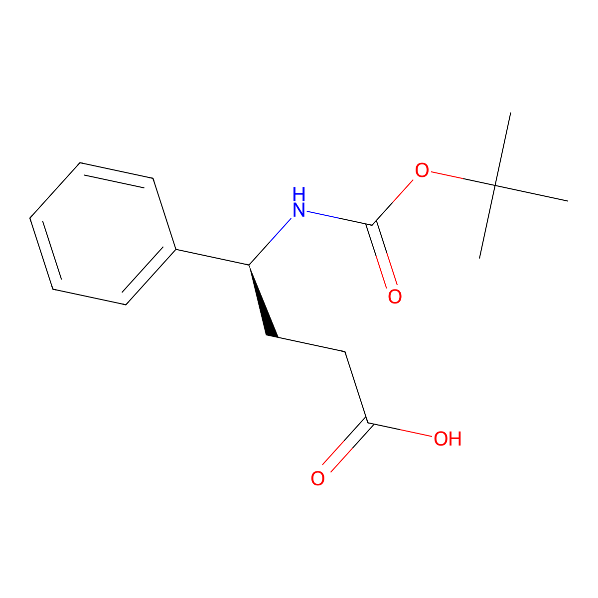 (S)-4-((tert-Butoxycarbonyl)amino)-4-phenylbutanoic acid molecular structure, CAS 175224-99-4