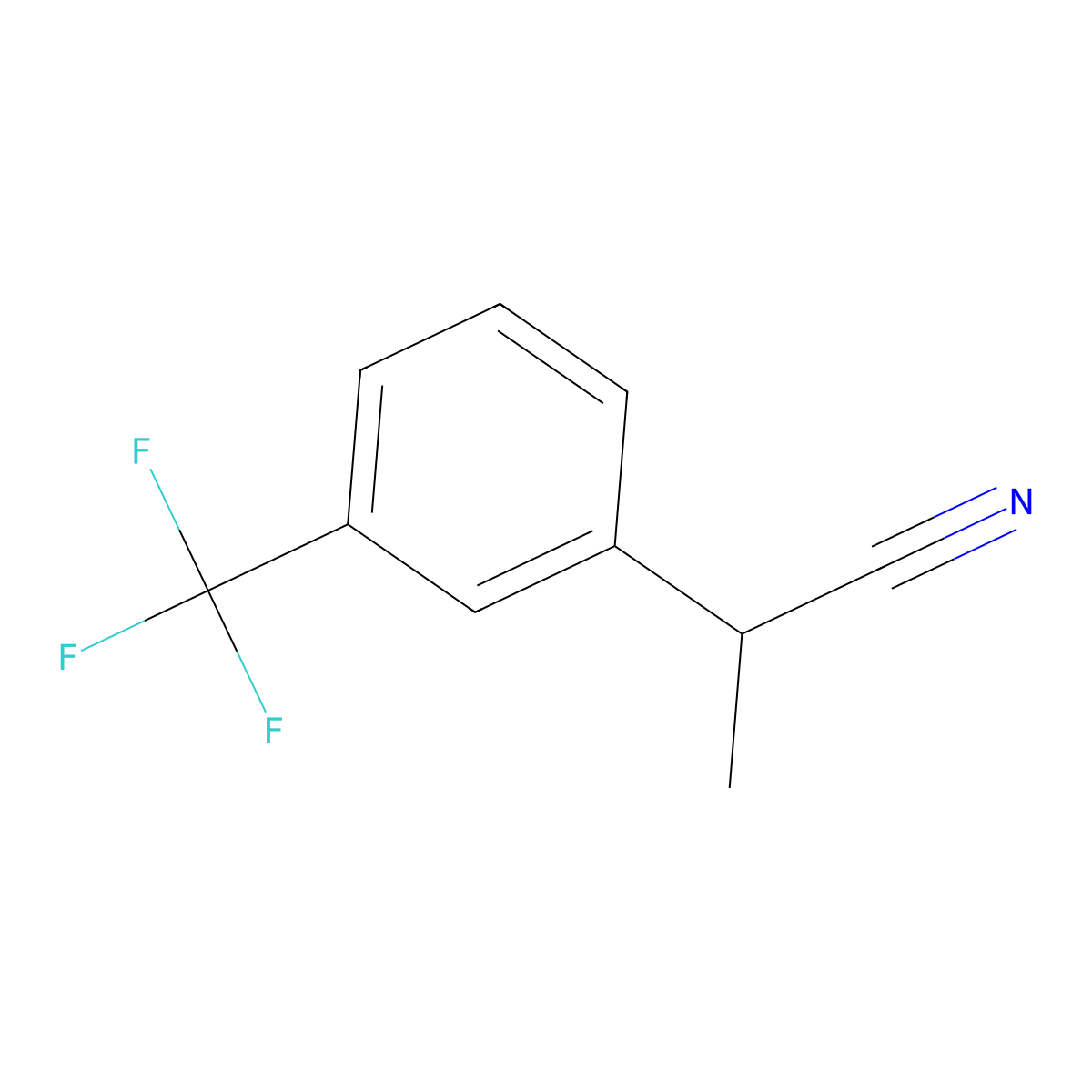 2-[3-(Trifluoromethyl)phenyl]propanenitrile molecular structure, CAS 175225-48-6