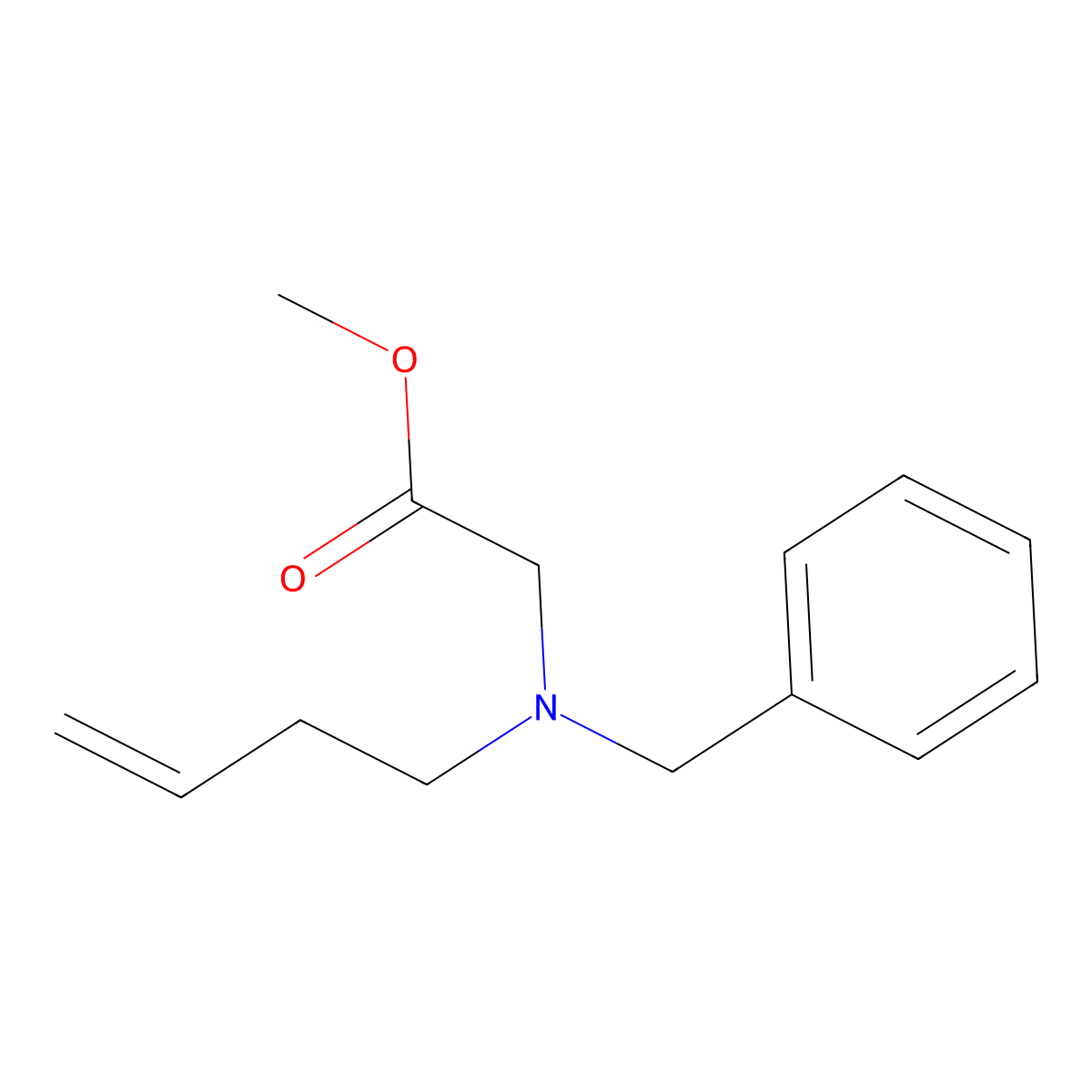 Methyl 2-[Benzyl(3-butenyl)amino]acetate molecular structure, CAS 175227-10-8