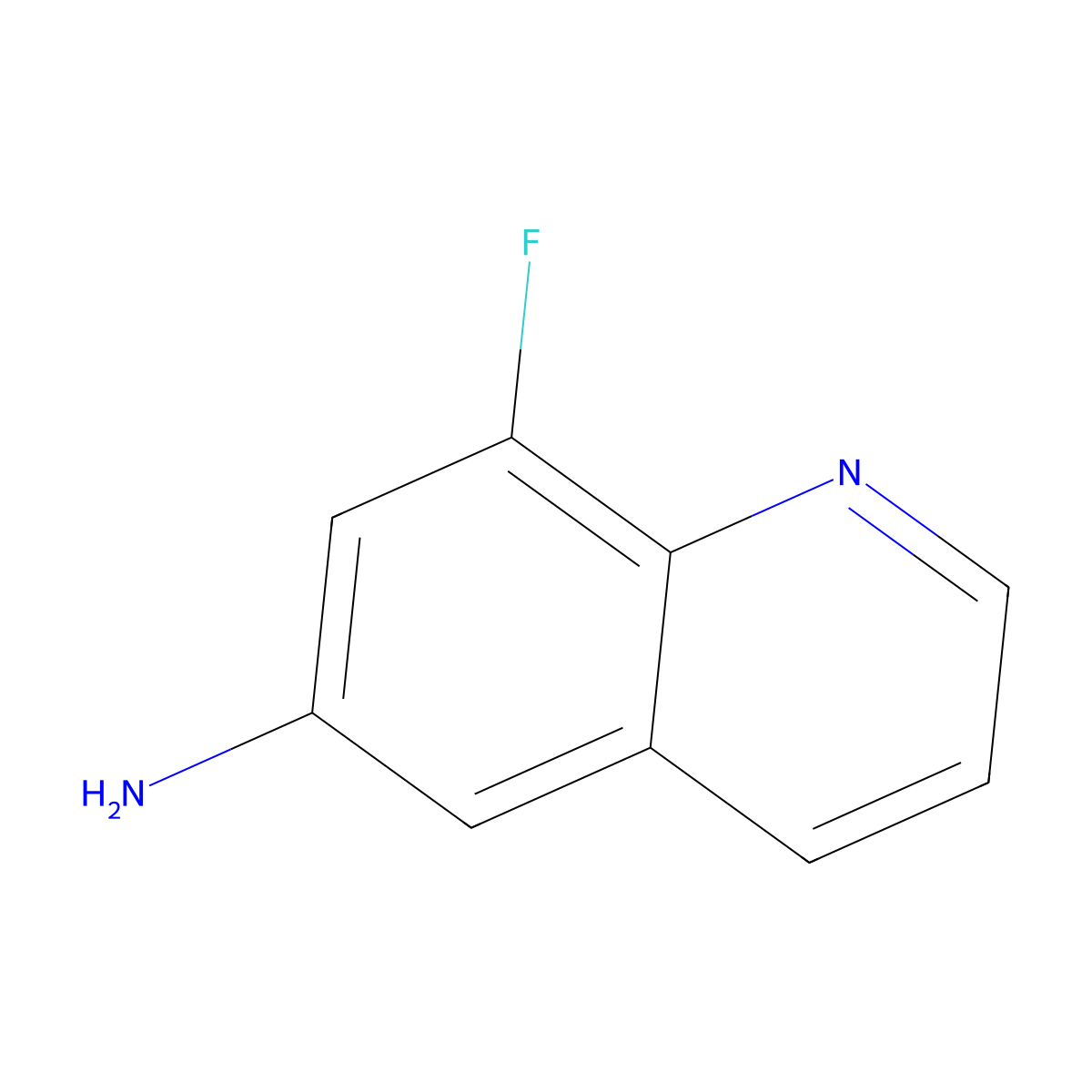 8-Fluoroquinolin-6-amine molecular structure, CAS 175230-02-1
