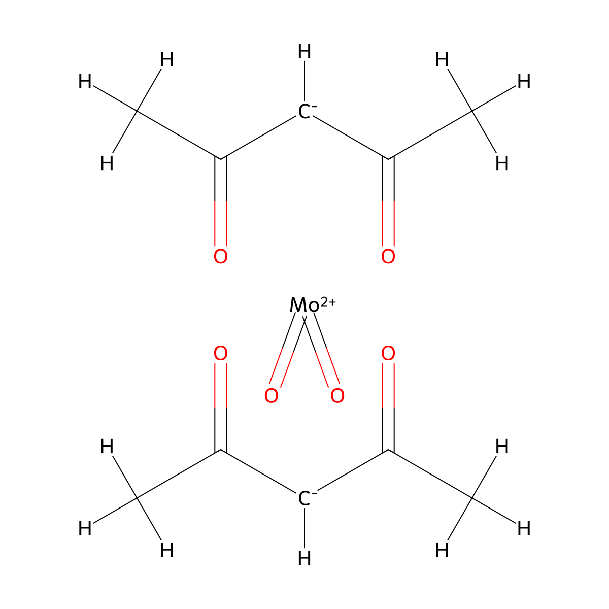 Bis(acetylacetonato)dioxomolybdenum molecular structure, CAS 17524-05-9