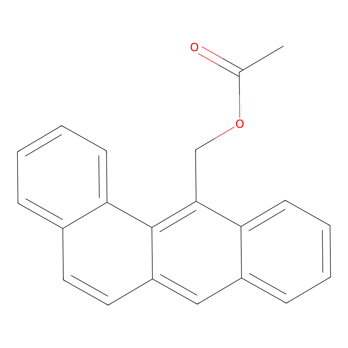 Benz(a)anthracene-12-methanol, acetate molecular structure, CAS 17526-33-9