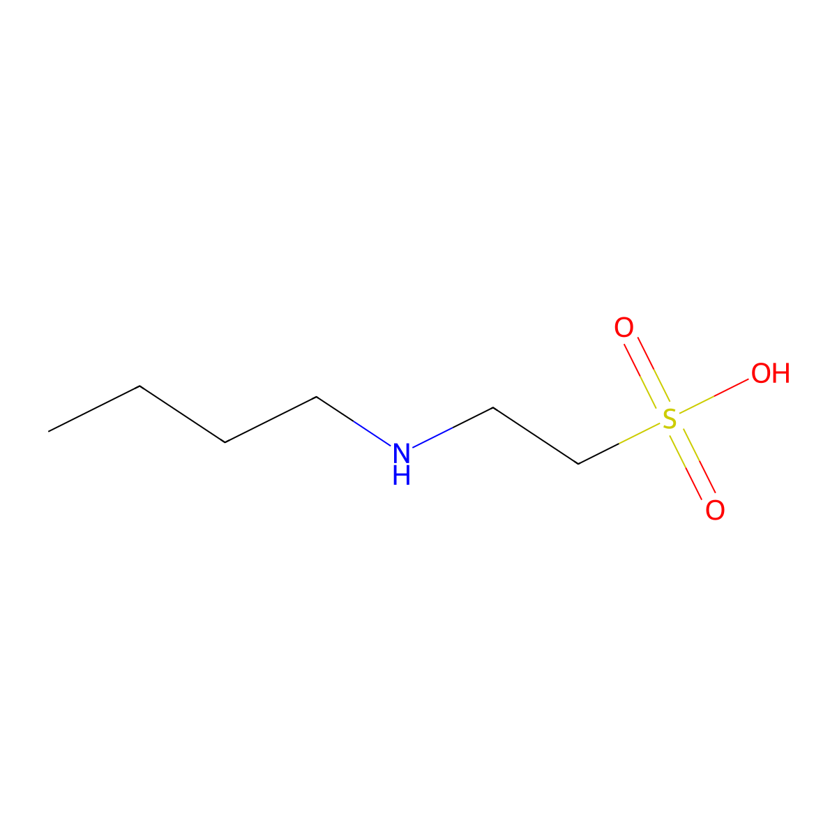 2-(Butylamino)ethanesulphonic acid molecular structure, CAS 17527-07-0