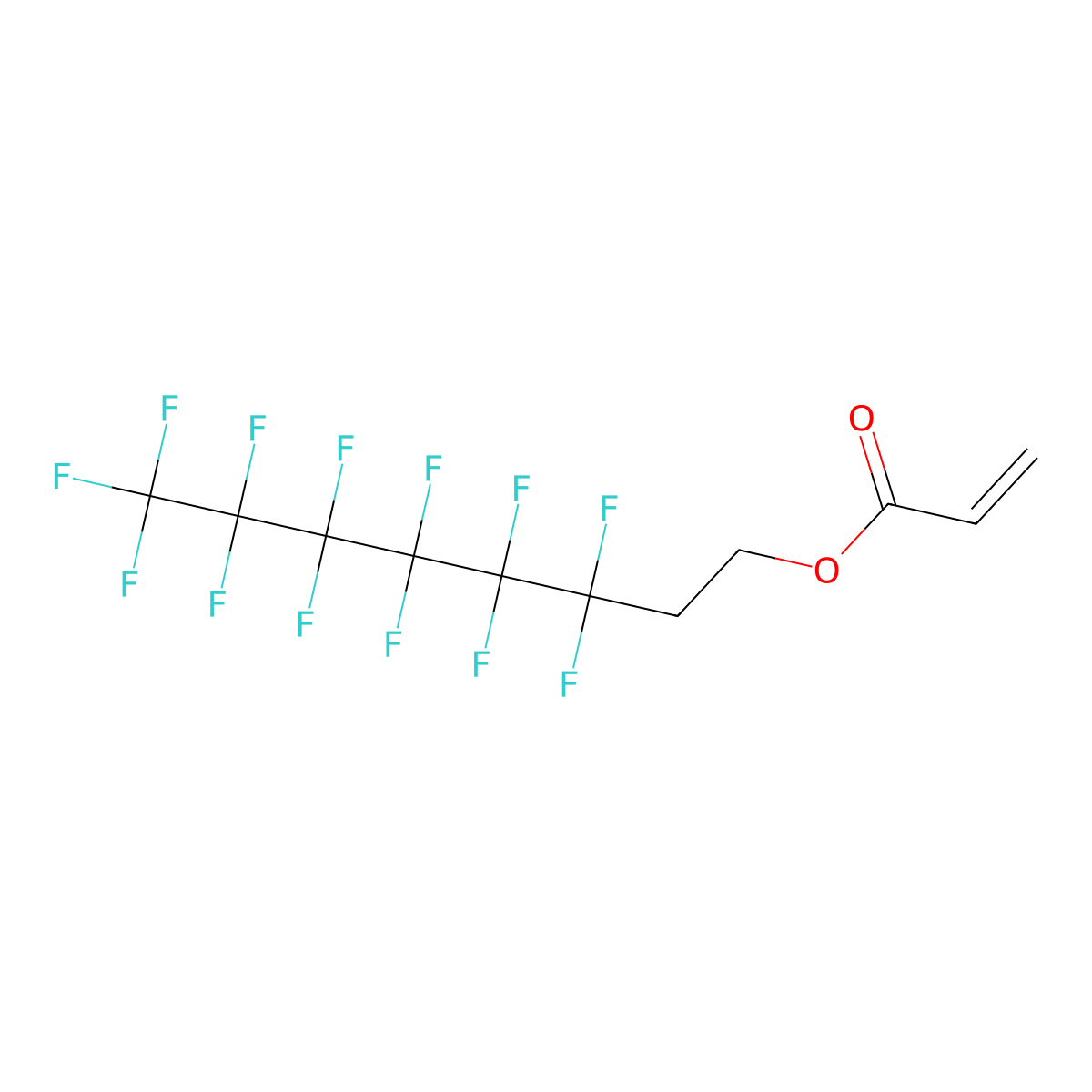 Perfluorohexylethyl acrylate molecular structure, CAS 17527-29-6