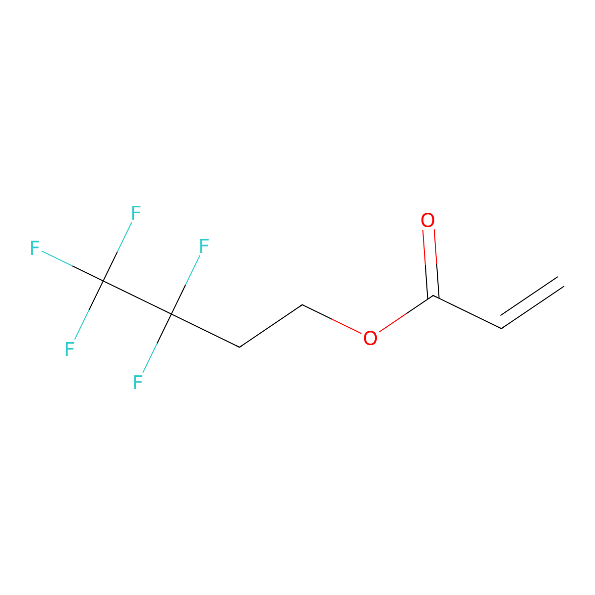 2-Propenoic acid, 3,3,4,4,4-pentafluorobutyl ester molecular structure, CAS 17527-31-0