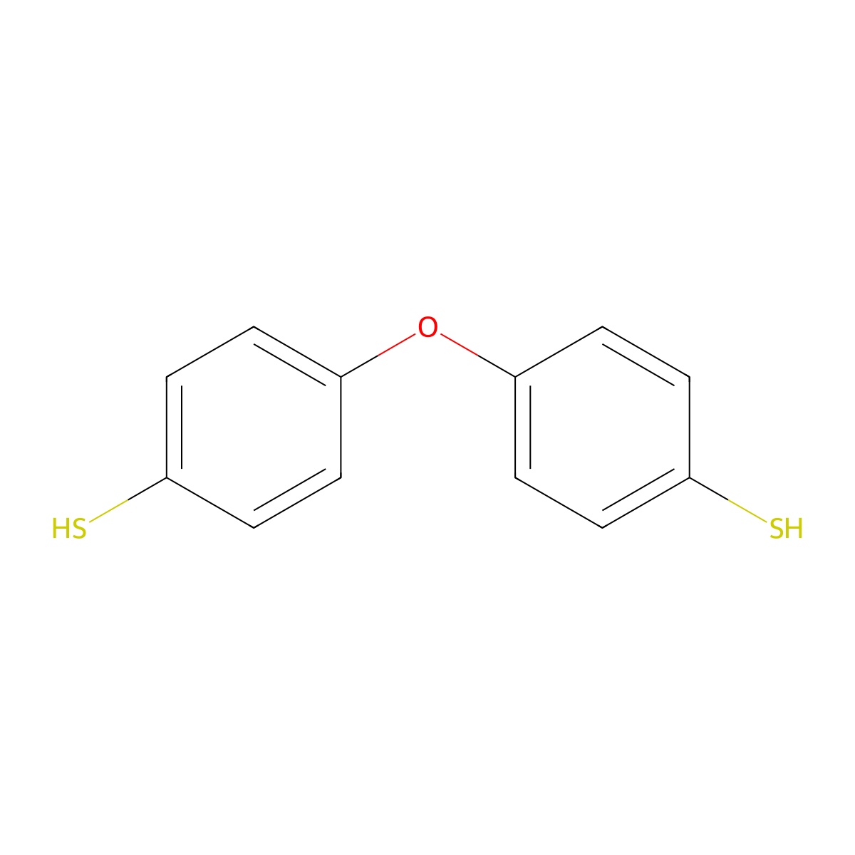 Bis(4-mercaptophenyl) ether molecular structure, CAS 17527-79-6