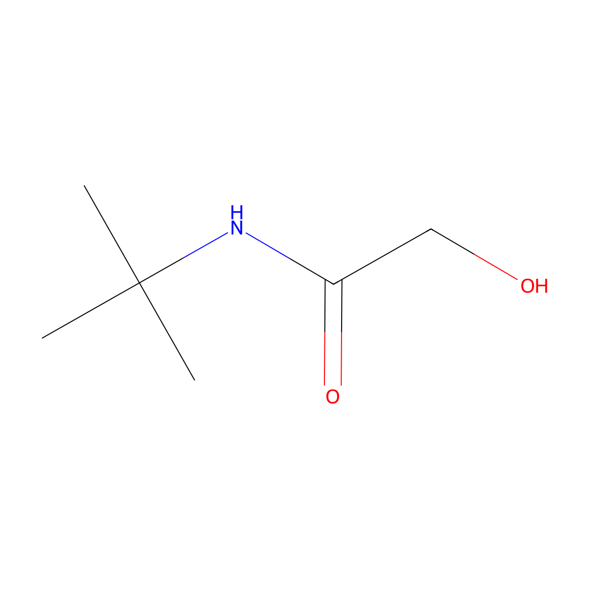N-tert-butyl-2-hydroxyacetamide molecular structure, CAS 175276-17-2