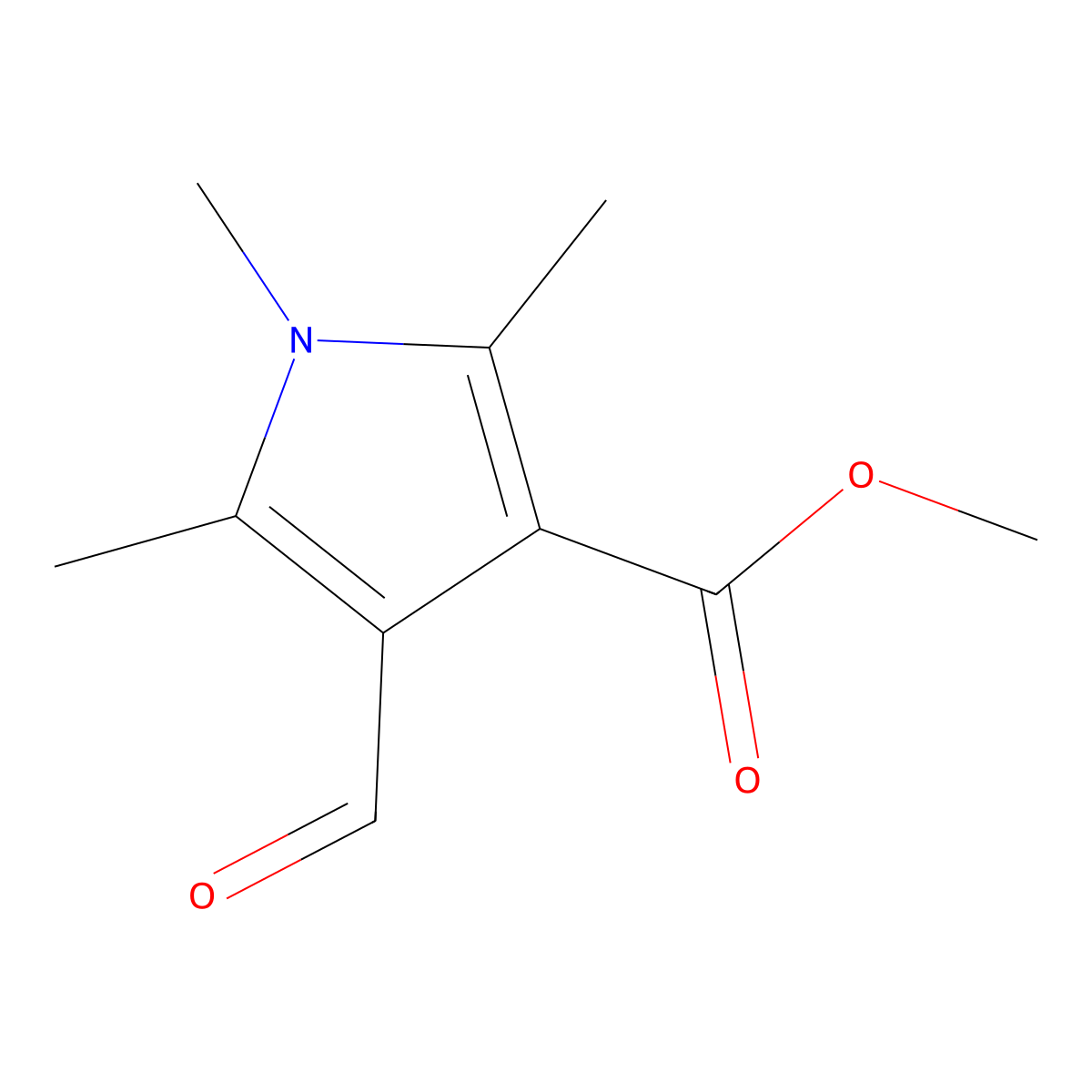 methyl 4-formyl-1,2,5-trimethyl-1H-pyrrole-3-carboxylate molecular structure, CAS 175276-49-0