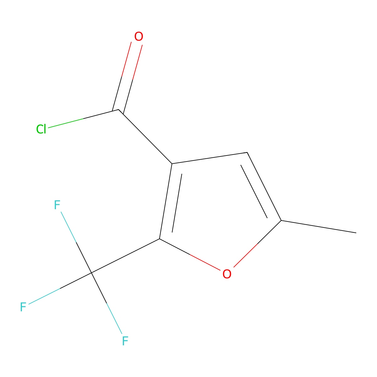 5-Methyl-2-(Trifluoromethyl)Furan-3-Carbonyl Chloride molecular structure, CAS 175276-66-1