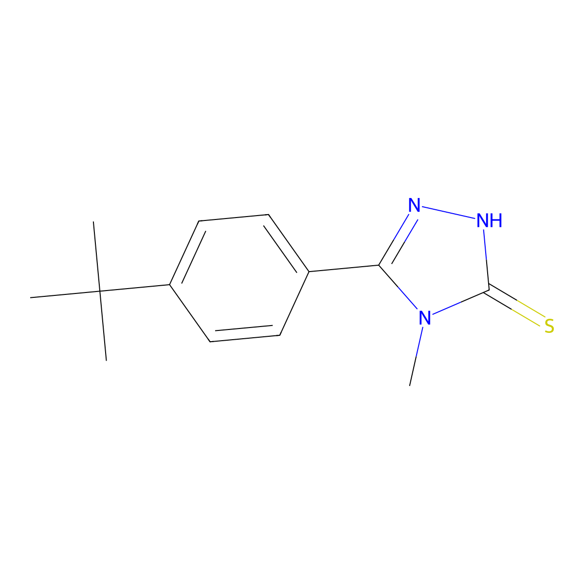 5-(4-tert-butylphenyl)-4-methyl-4H-1,2,4-triazole-3-thiol molecular structure, CAS 175276-75-2