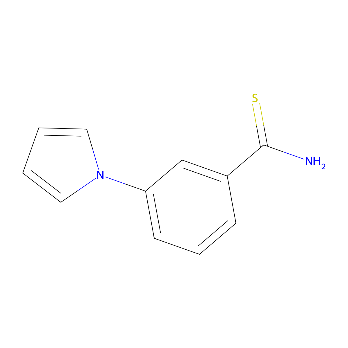 3-(1h-Pyrrol-1-yl)benzene-1-carbothioamide molecular structure, CAS 175276-79-6