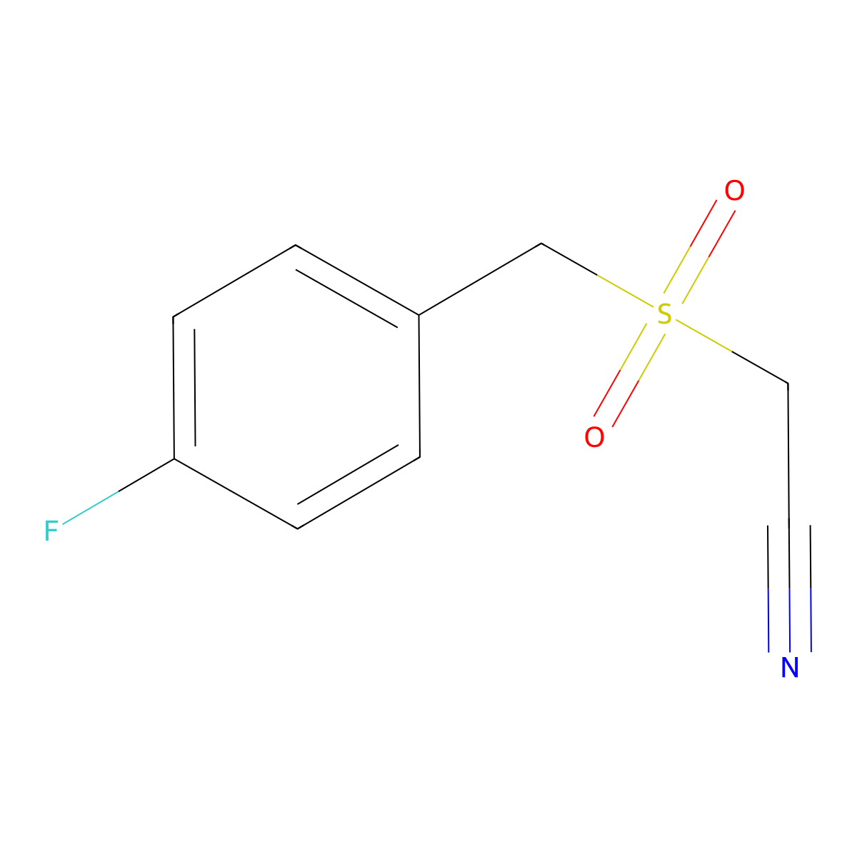 4-Fluorobenzylsulfonylacetonitrile molecular structure, CAS 175276-84-3