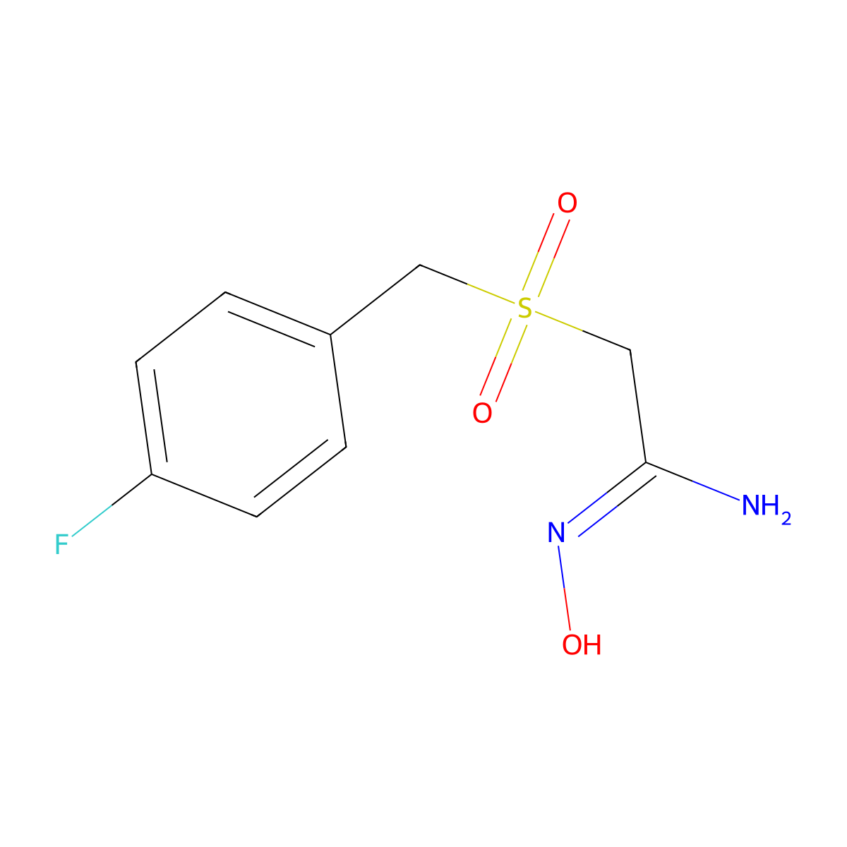 2-(4-Fluorobenzylsulphonyl)acetamidoxime molecular structure, CAS 175276-85-4