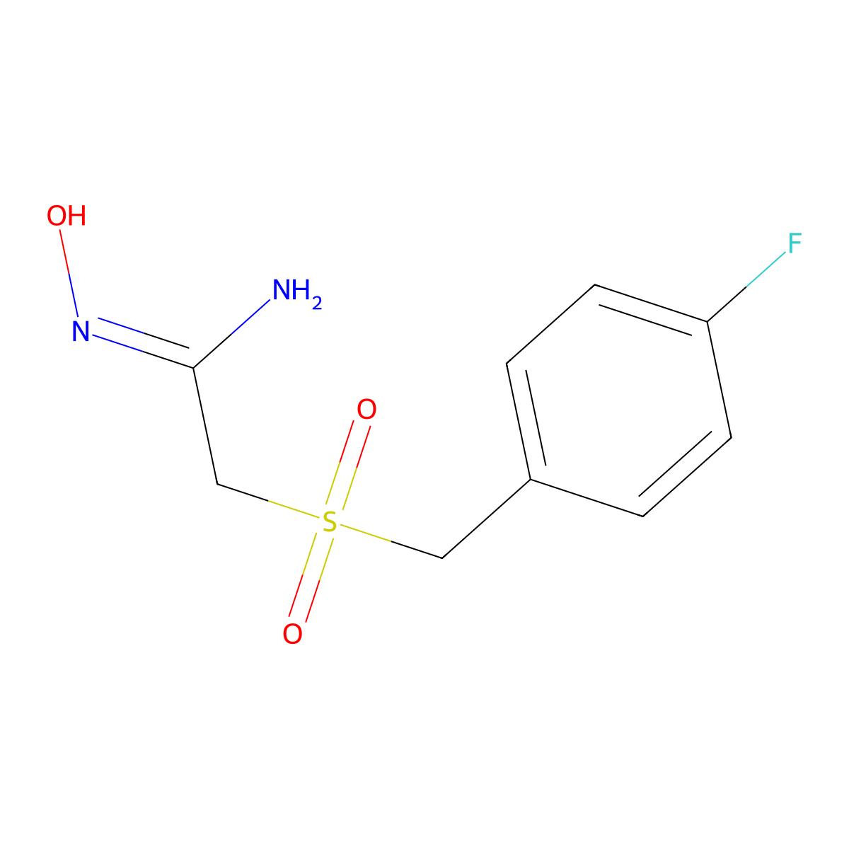 2-(4-Fluorobenzylsulphonyl)acetamidoxime molecular structure, CAS 175276-85-4