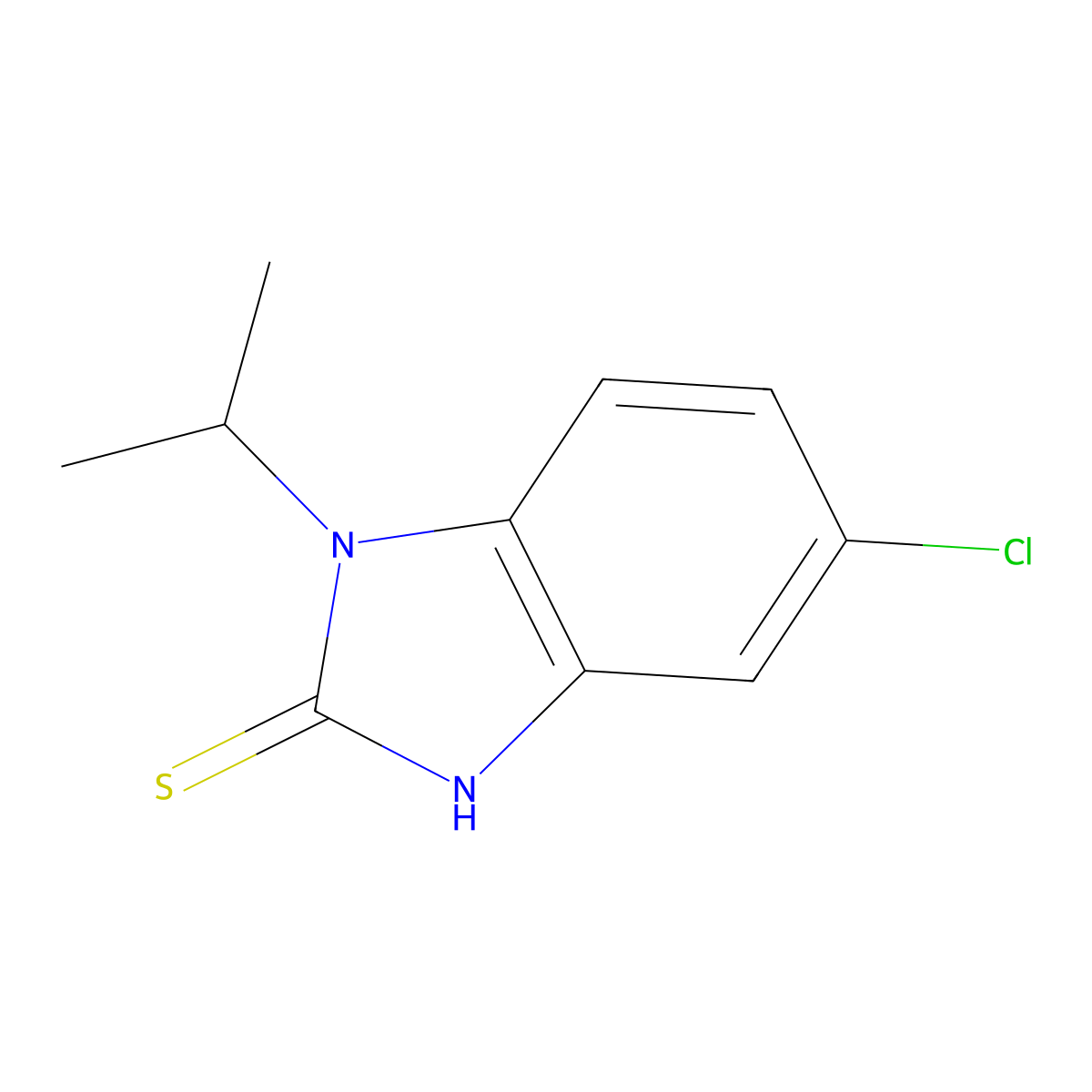 5-chloro-1-isopropyl-1H-benzo[d]imidazole-2-thiol molecular structure, CAS 175276-96-7