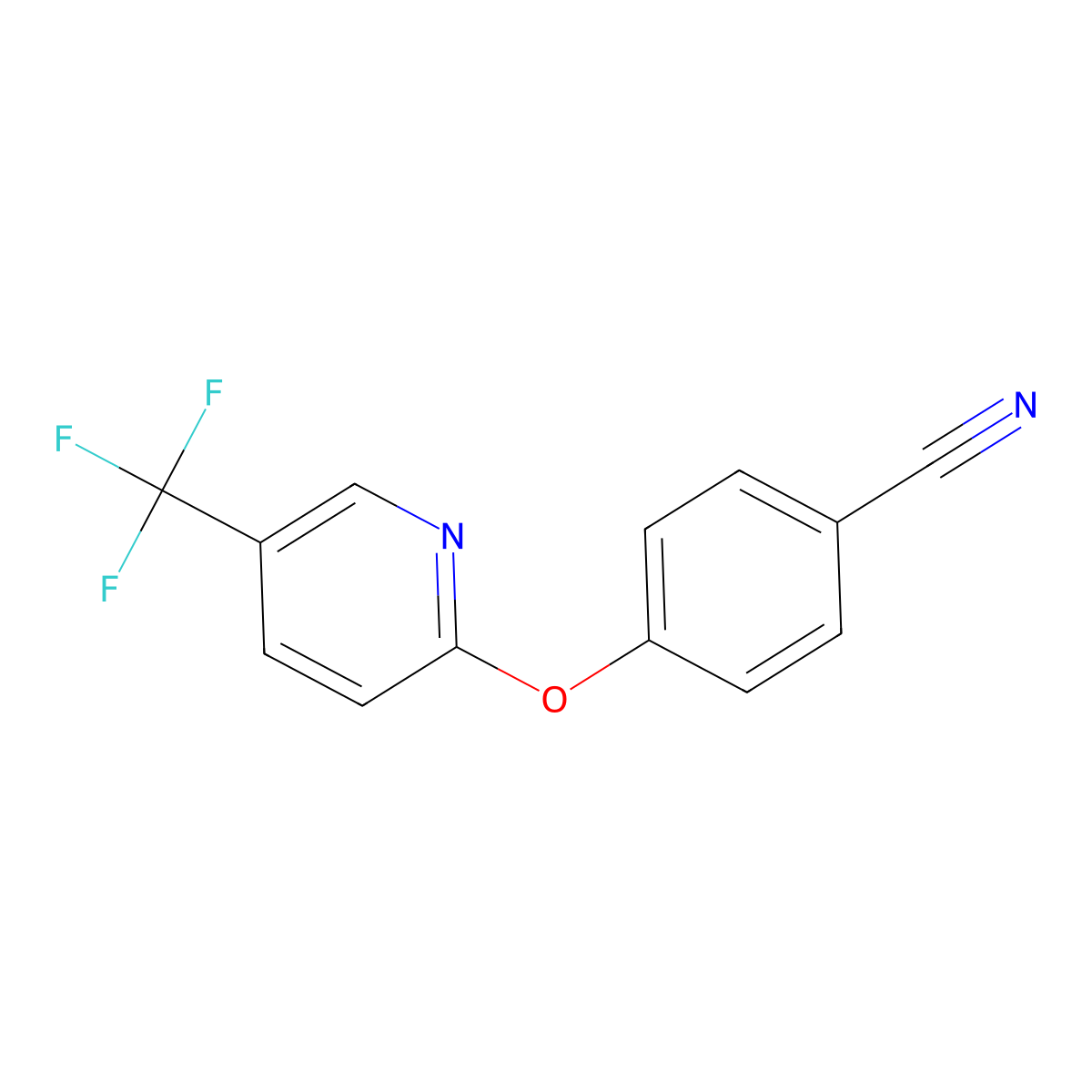 4-((5-(Trifluoromethyl)pyridin-2-yl)oxy)benzonitrile molecular structure, CAS 175277-01-7
