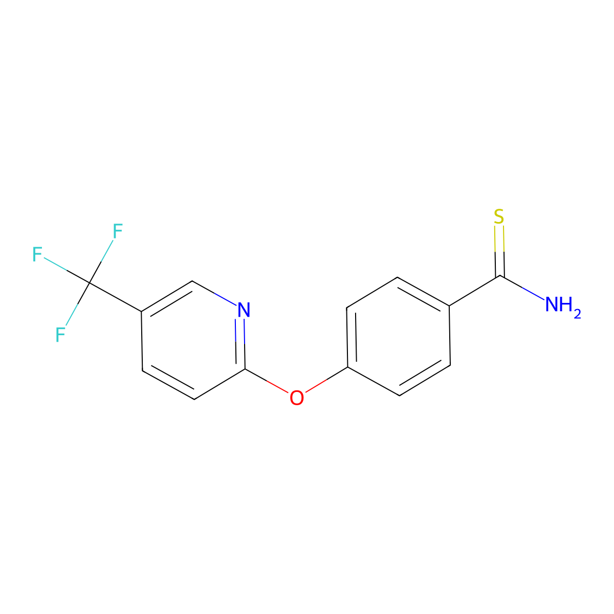 4-[5-(Trifluoromethyl)pyrid-2-yloxy]thiobenzamide molecular structure, CAS 175277-02-8