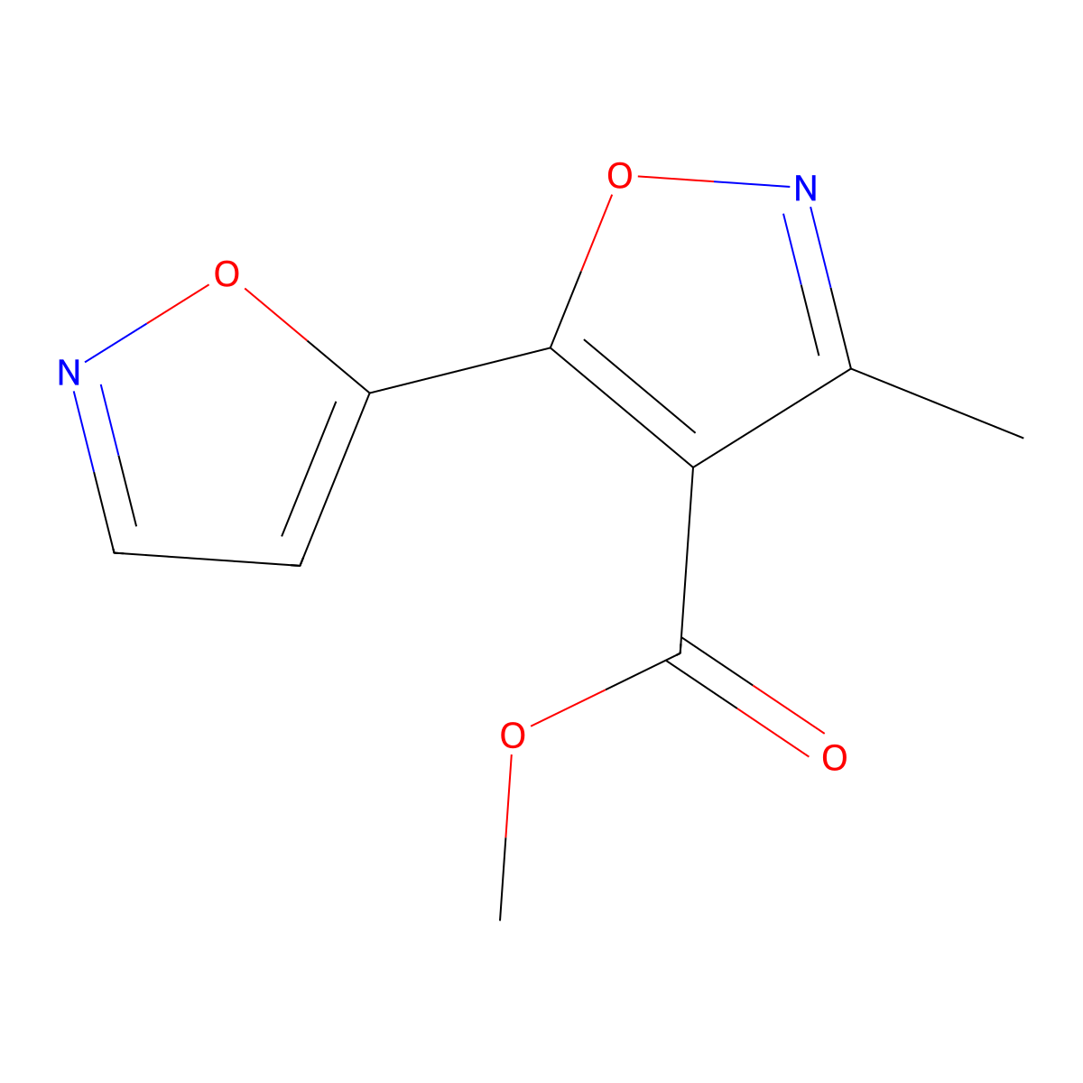 5-(5-Isoxazolyl)-4-methoxycarbonyl-3-methylisoxazole molecular structure, CAS 175277-13-1