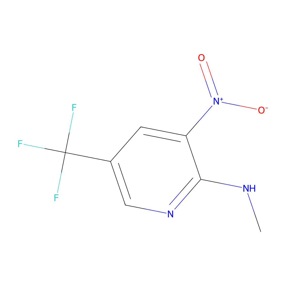 N-Methyl-3-nitro-5-(trifluoromethyl)pyridin-2-amine molecular structure, CAS 175277-21-1