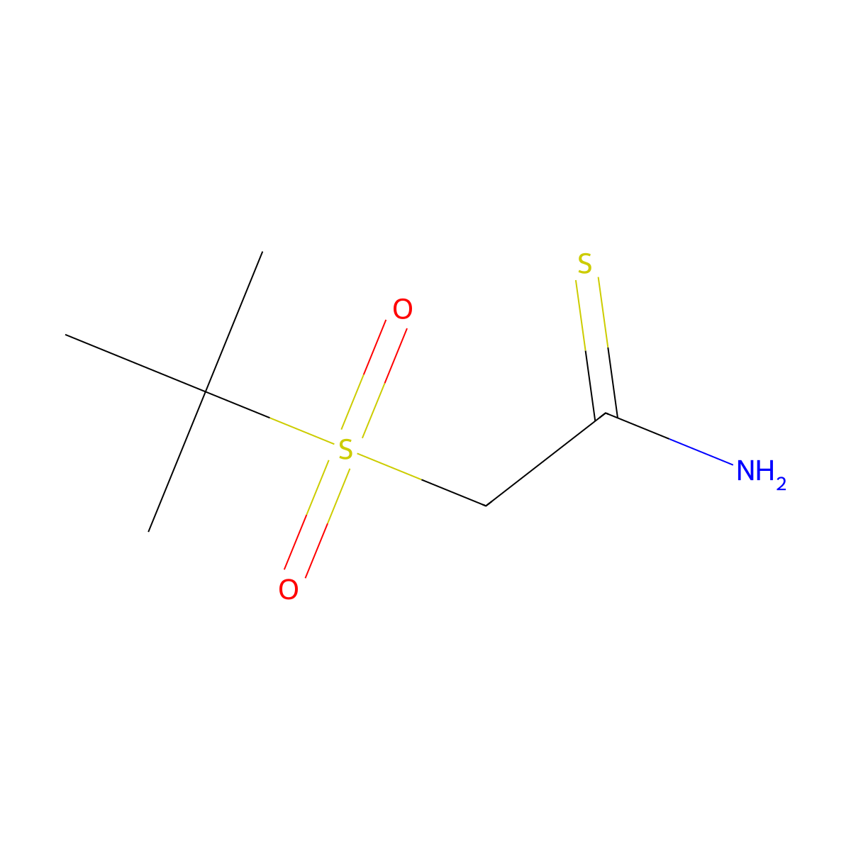 2-(Tert-butylsulfonyl)ethanethioamide molecular structure, CAS 175277-31-3