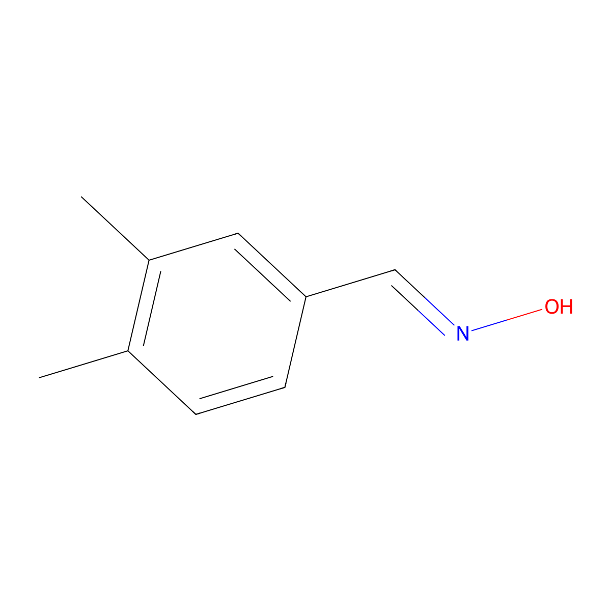 3,4-Dimethylbenzaldehyde oxime molecular structure, CAS 175277-35-7