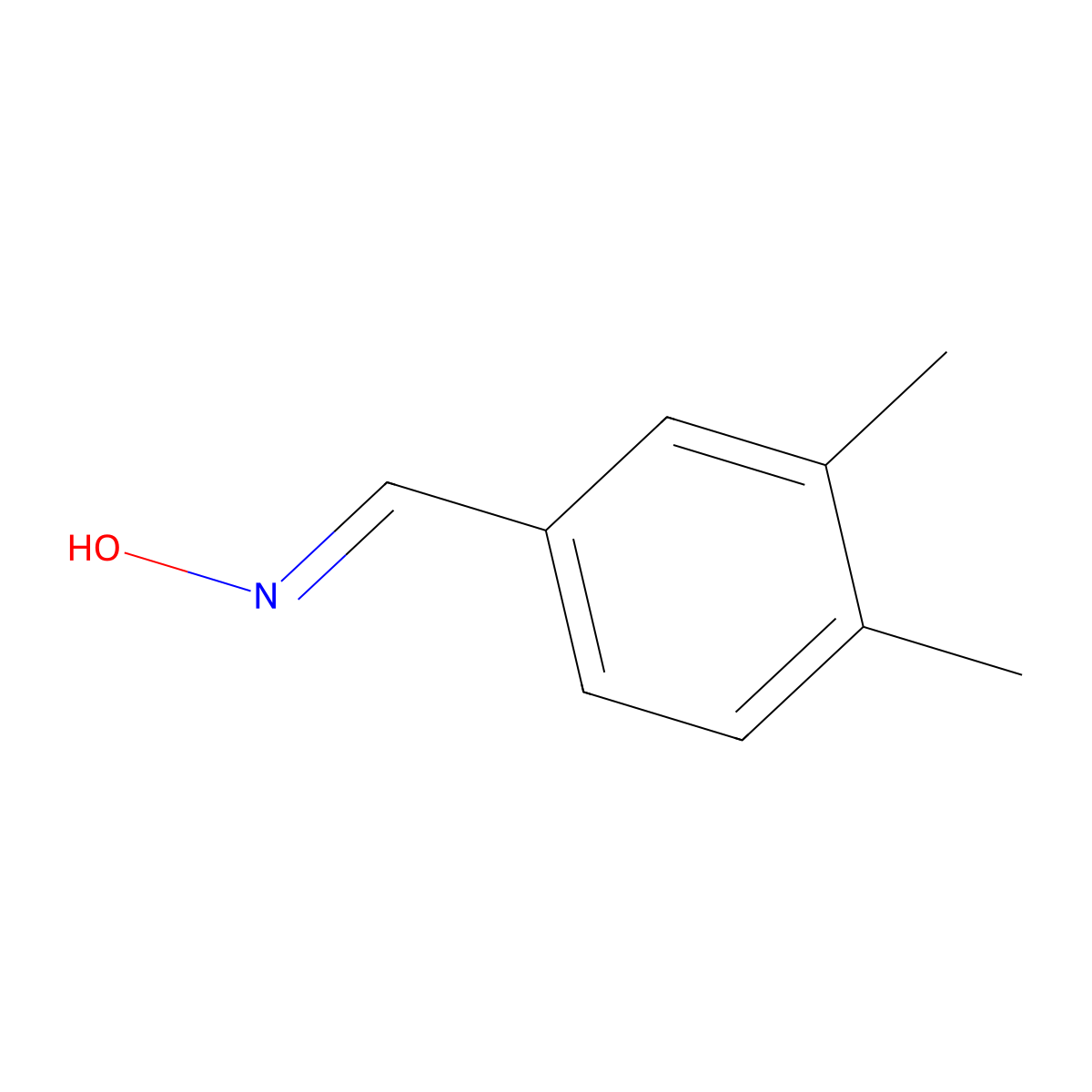 3,4-Dimethylbenzaldehyde oxime molecular structure, CAS 175277-35-7