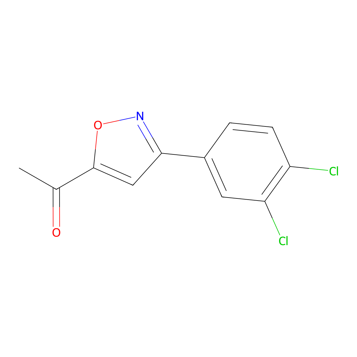 1-[3-(3,4-Dichlorophenyl)Isoxazol-5-Yl]Ethan-1-One molecular structure, CAS 175277-36-8
