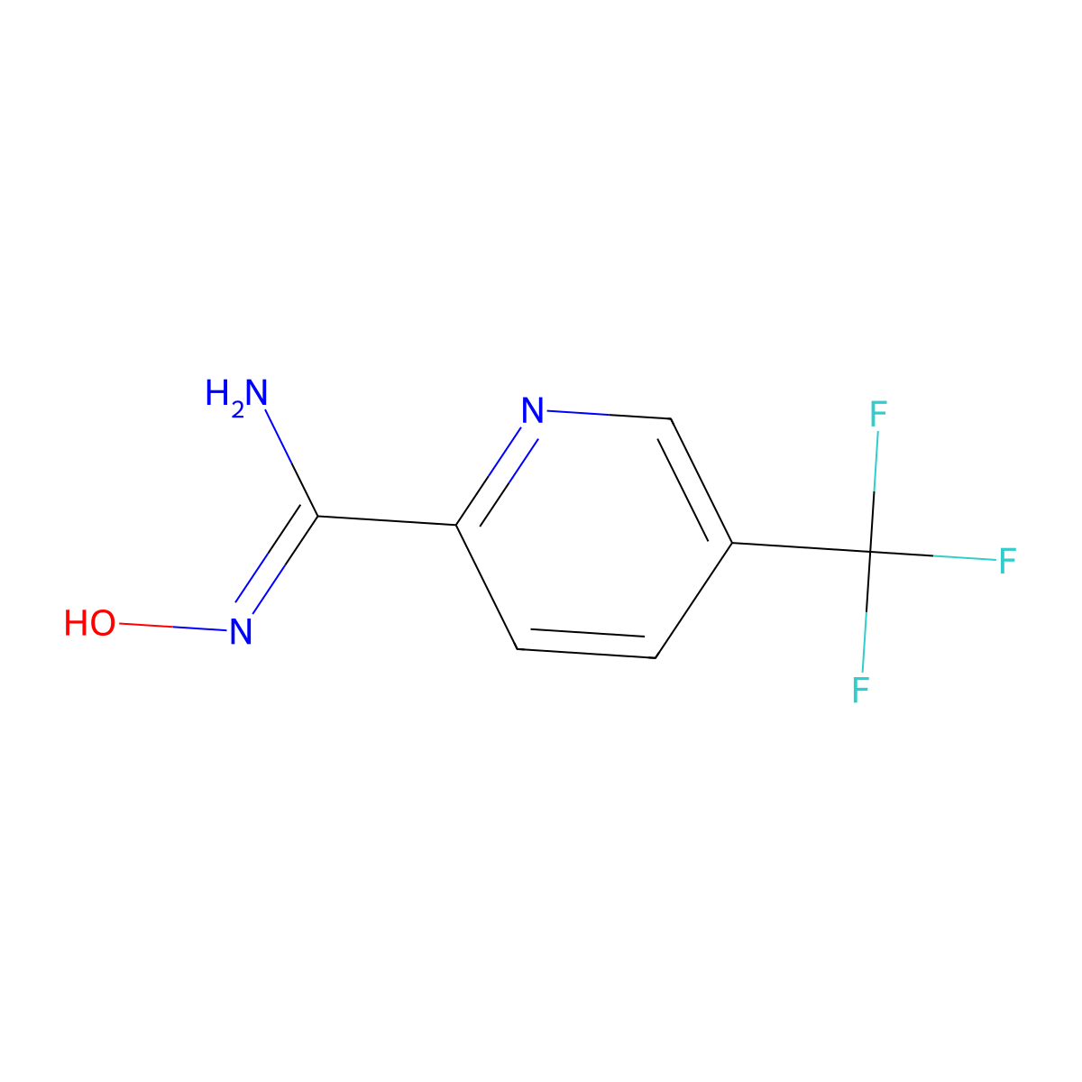 5-(Trifluoromethyl)pyridin-2-ylamidoxime molecular structure, CAS 175277-44-8